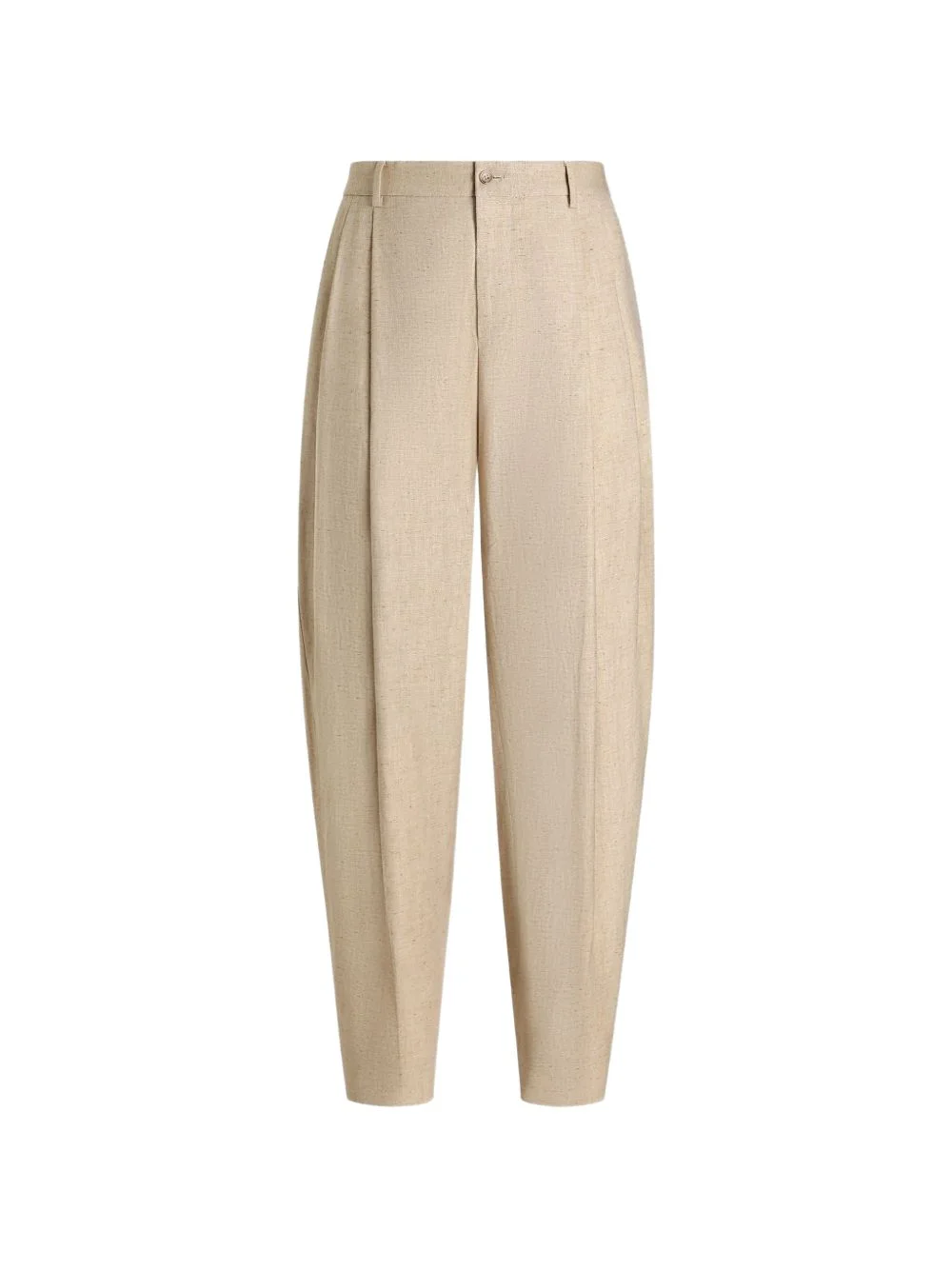 hemp and silk trousers with tweed effect - 1