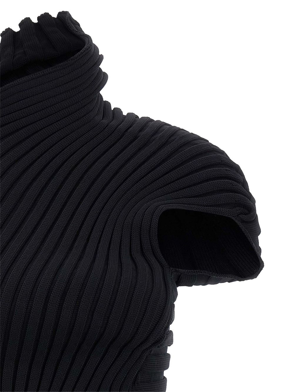ribbed high-neck dress - 4