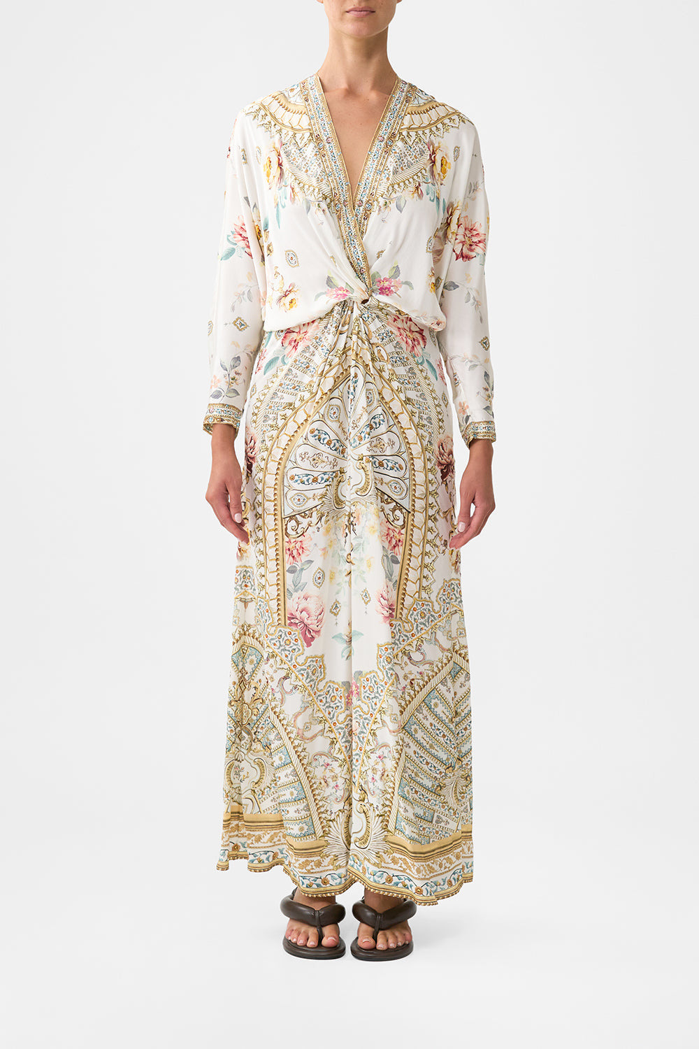 TWIST FRONT BATWING DRESS - 2