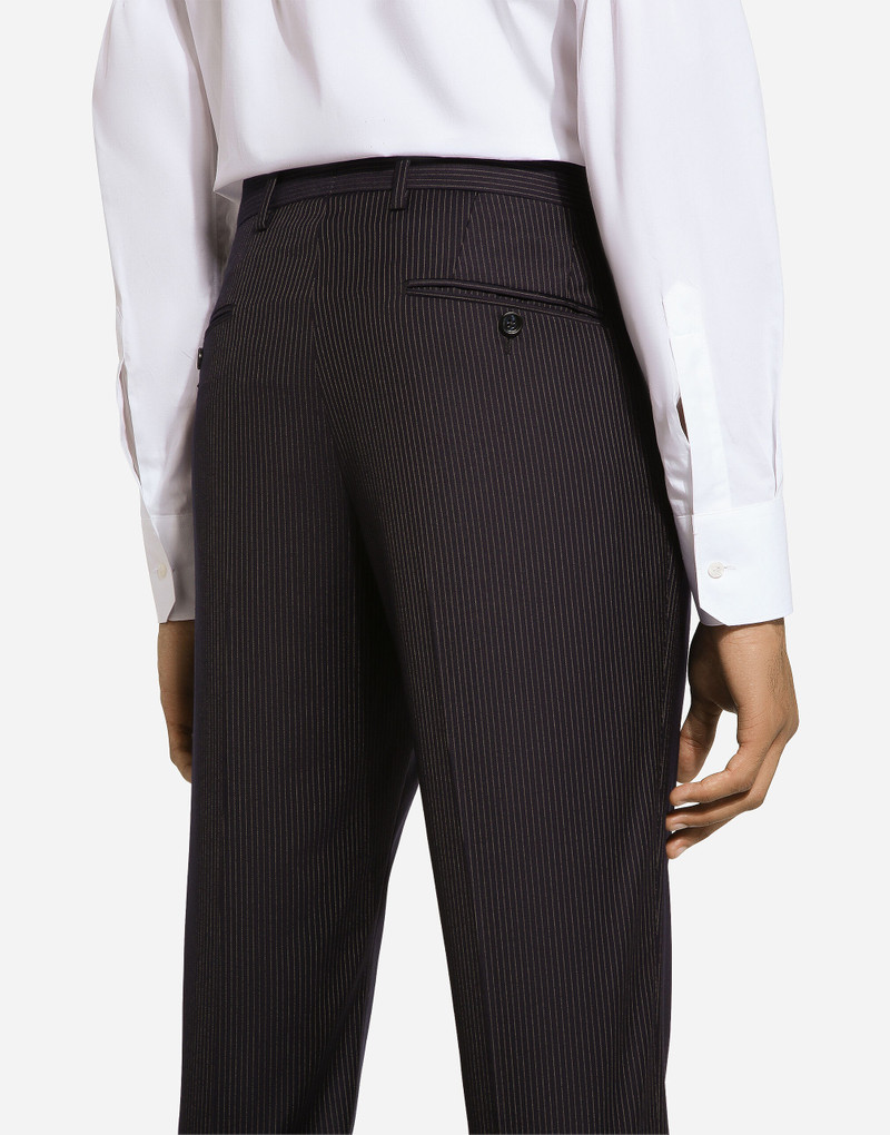 Pinstripe double-breasted Martini-fit suit 7