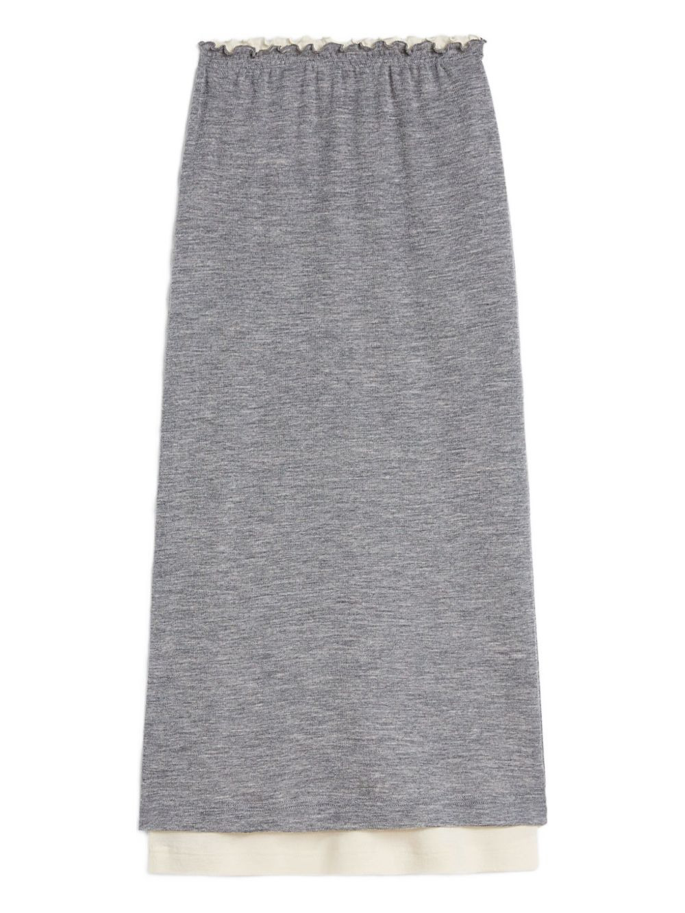 lightweight wool layered skirt - 7