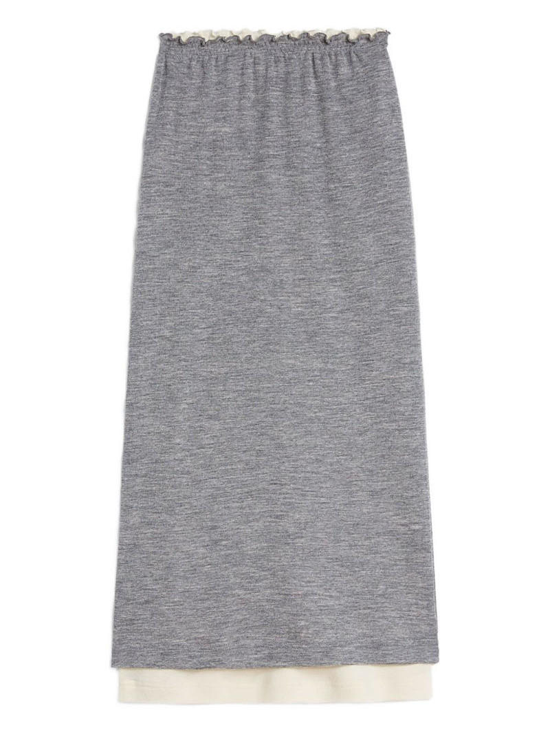 lightweight wool layered skirt 7
