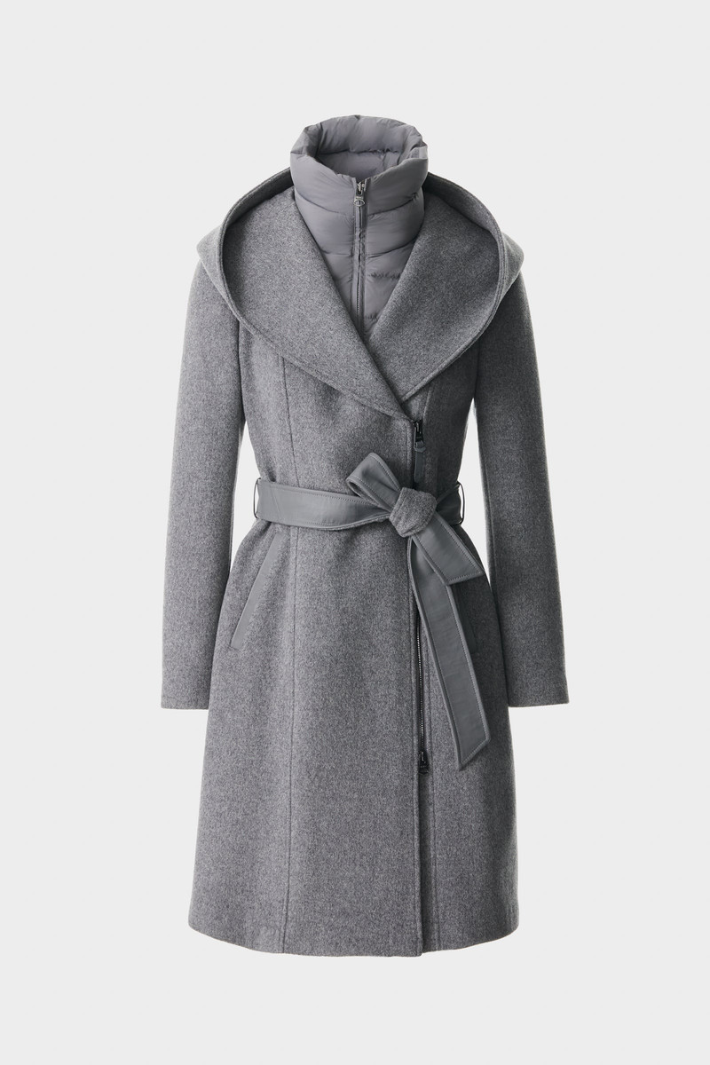 SHIA-SLB 2-in-1 double-face wool coat with removable bib 1