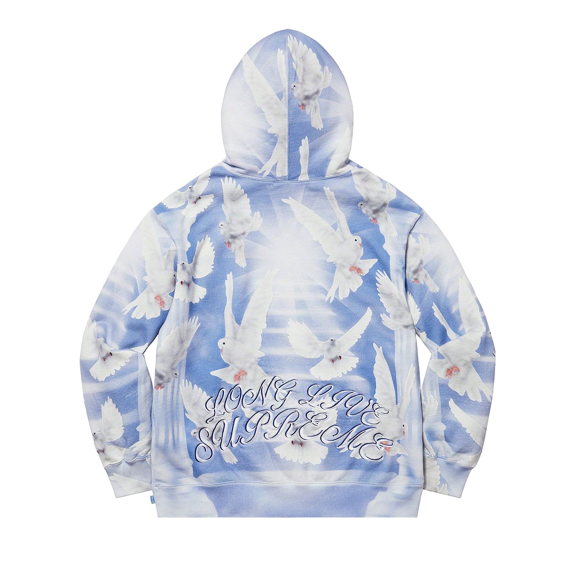 Supreme Doves Hooded Sweatshirt 'Blue' - 2