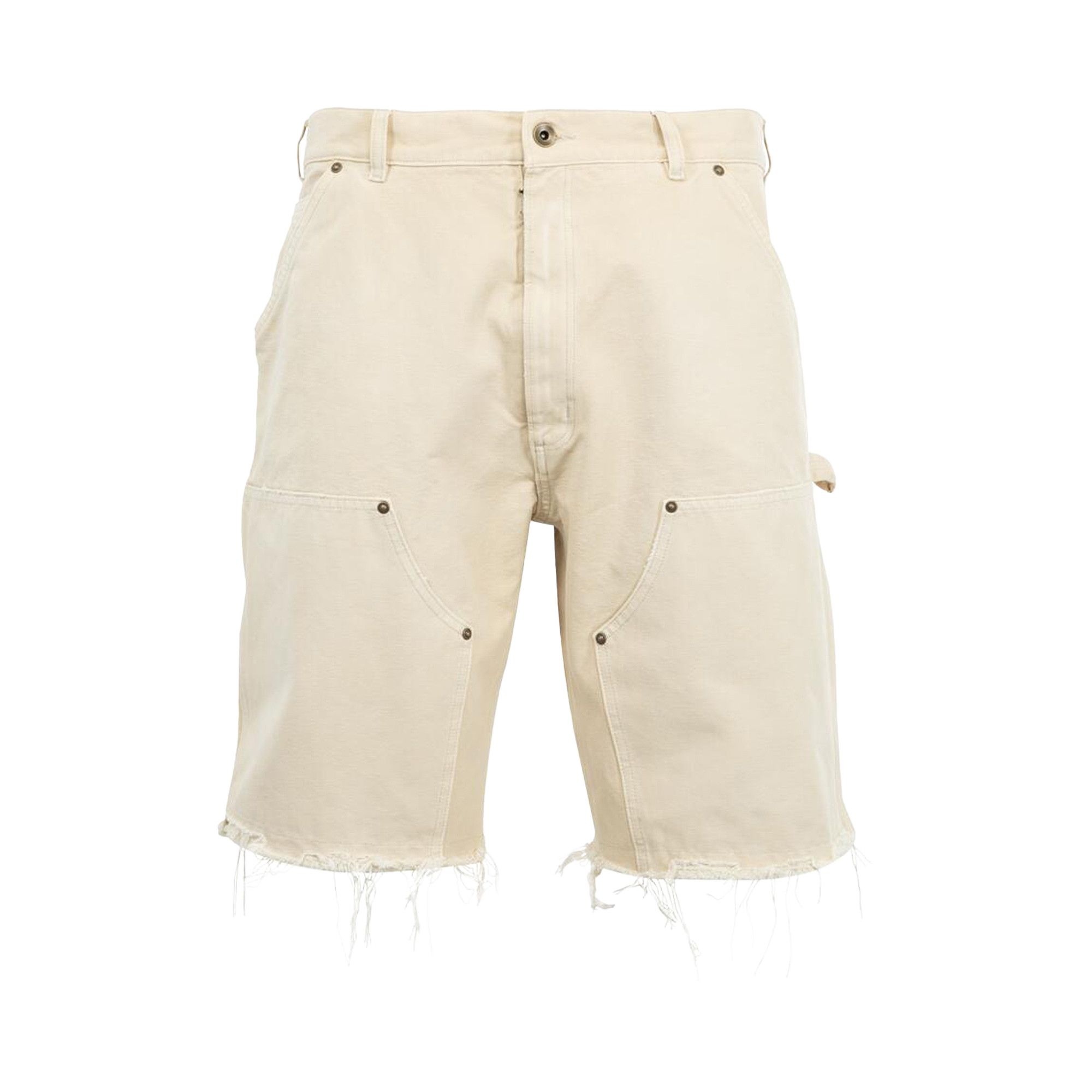 Maison Margiela Denim Cut-Off Carpenter Shorts 'Beige' - 1