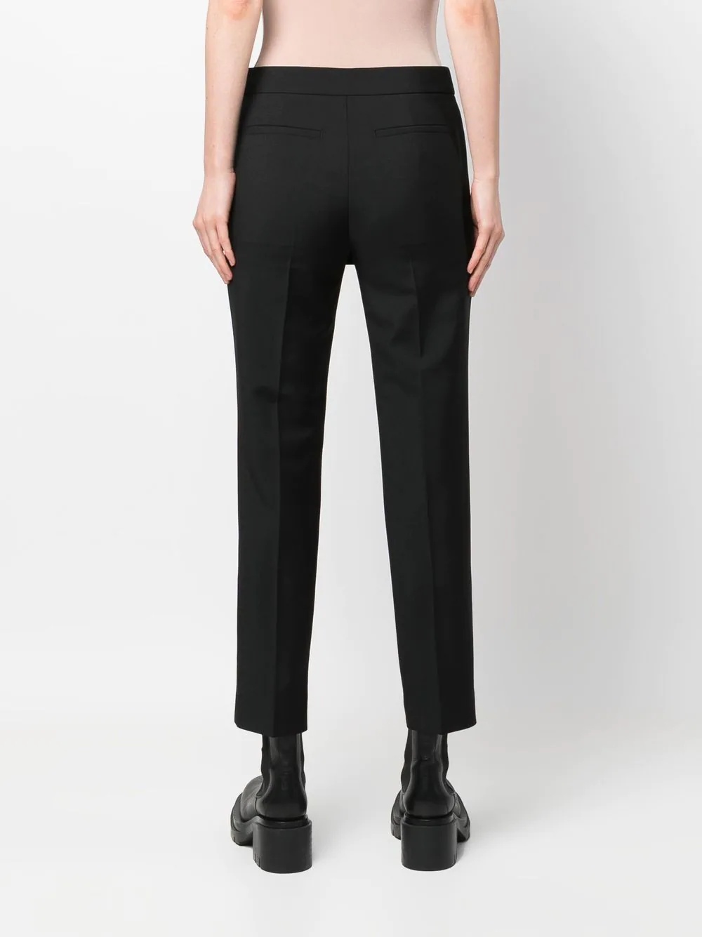 skirt-detail slit trousers - 4