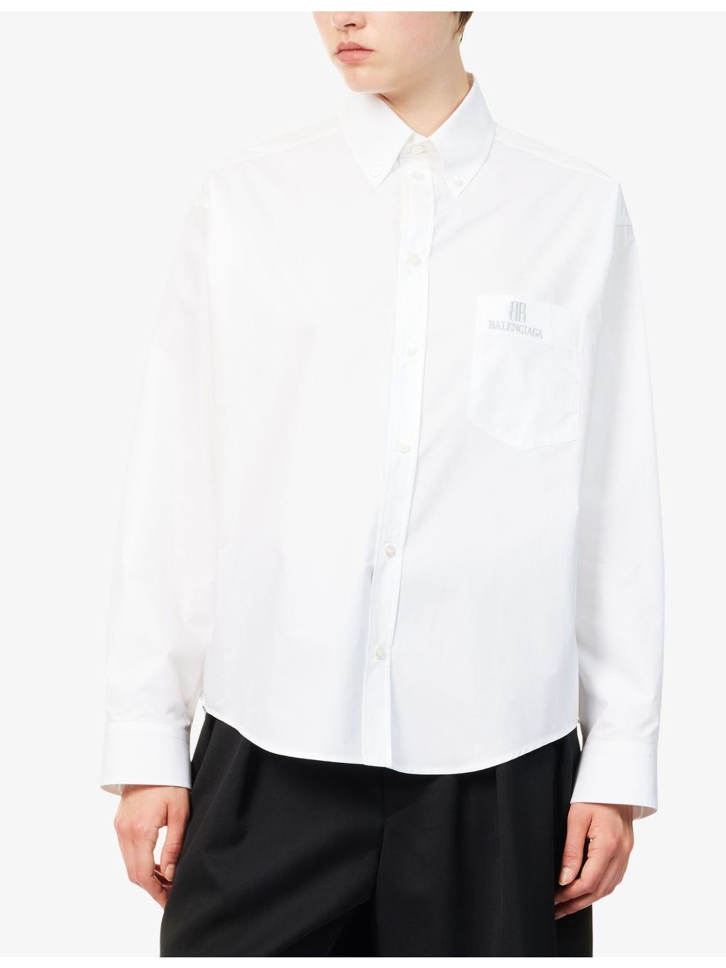 Relaxed-Fit Embroidered-Logo Cotton-Poplin Shirt - 3