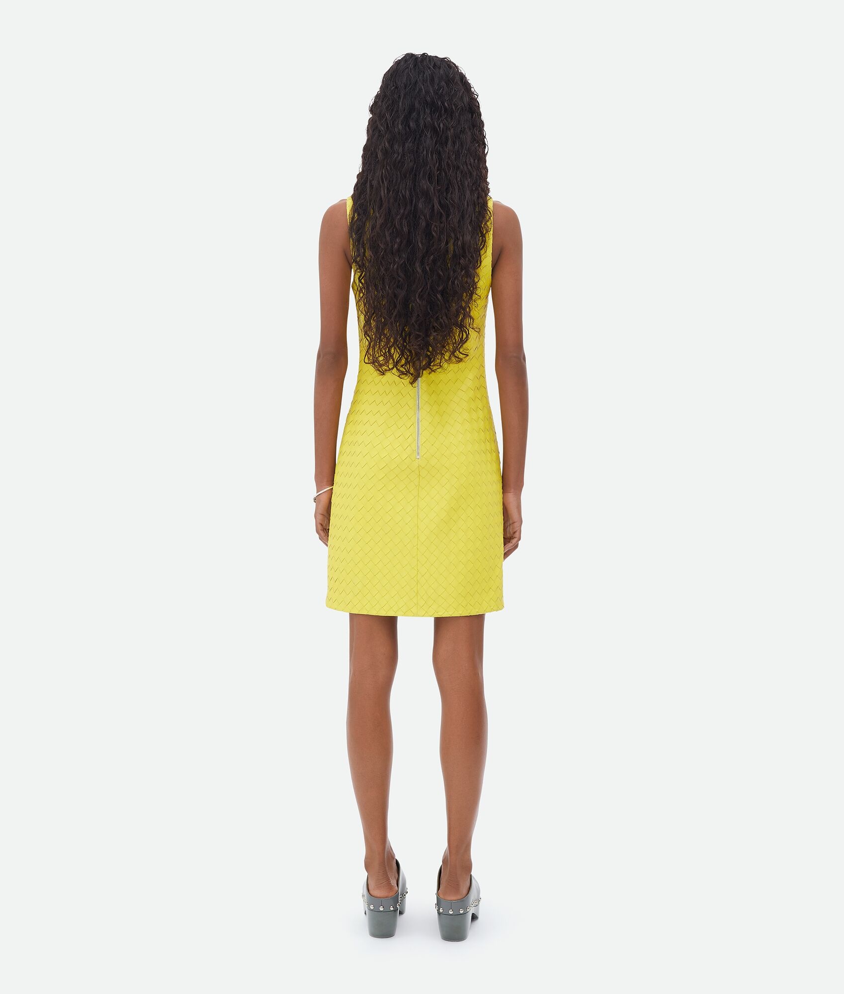 intrecciato leather dress - 3