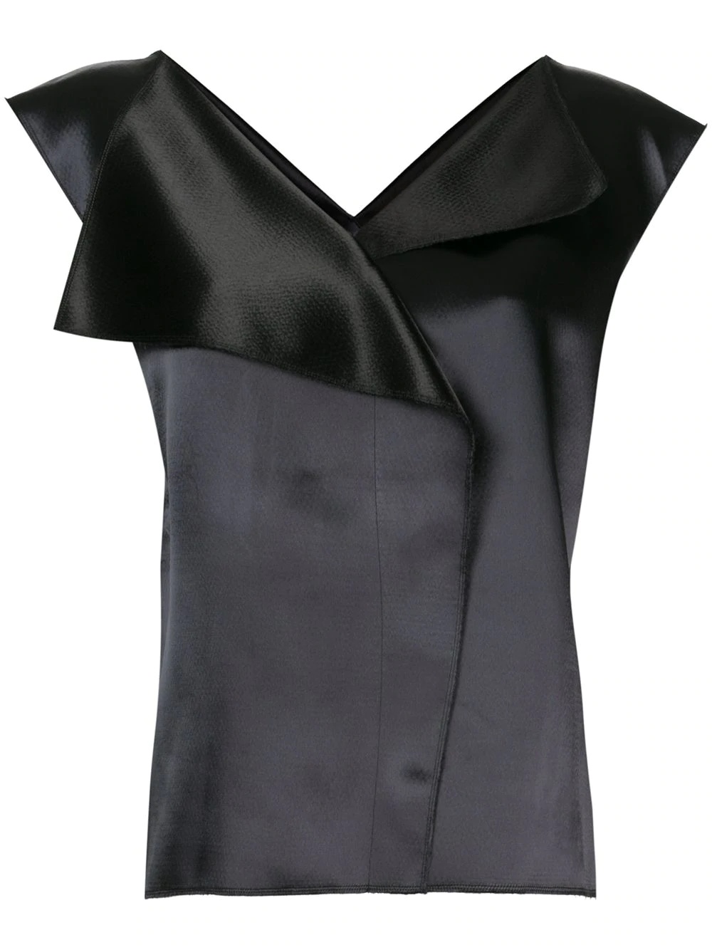 Ori two-tone satin blouse - 1