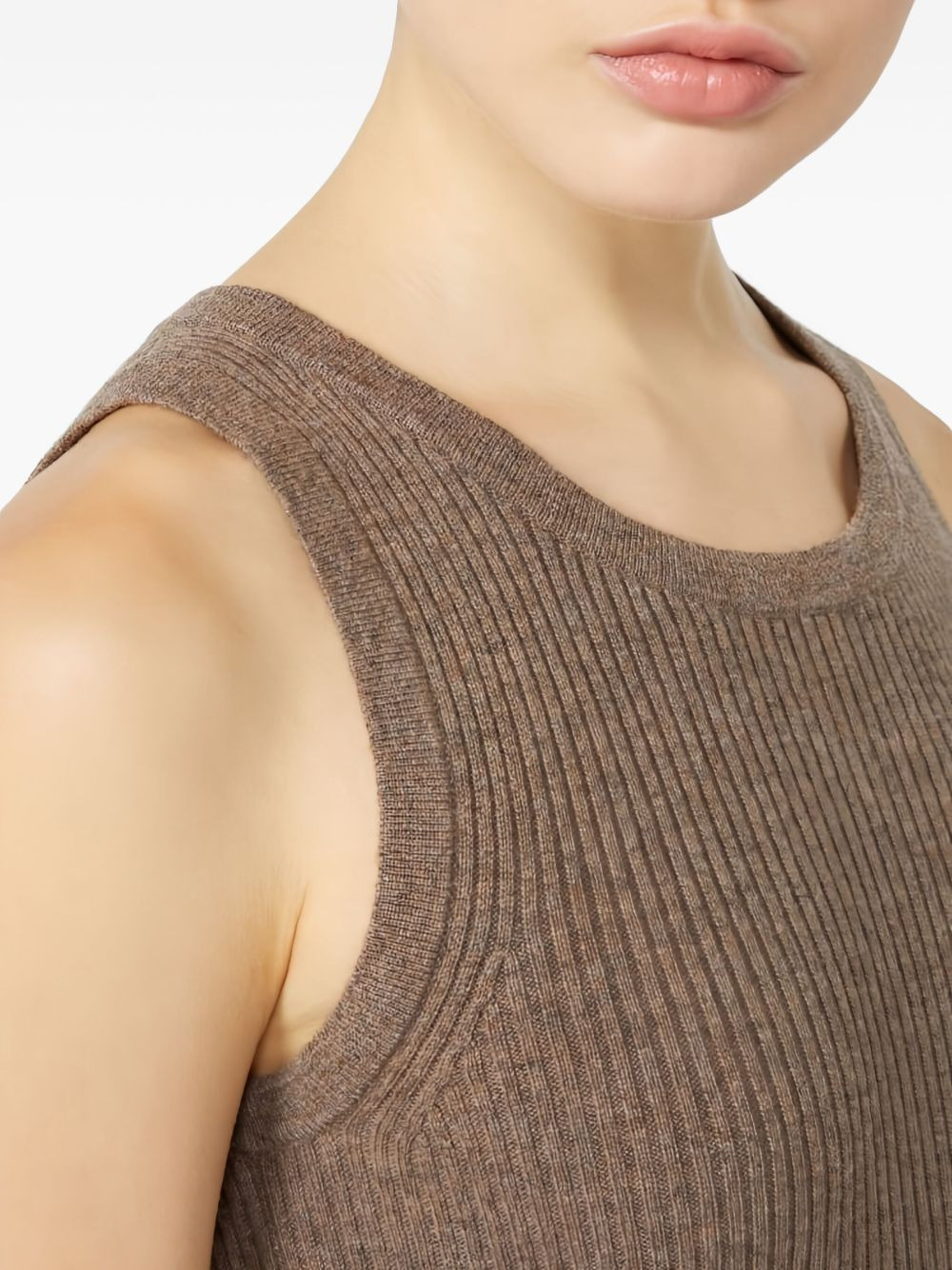 ribbed round-neck top - 5