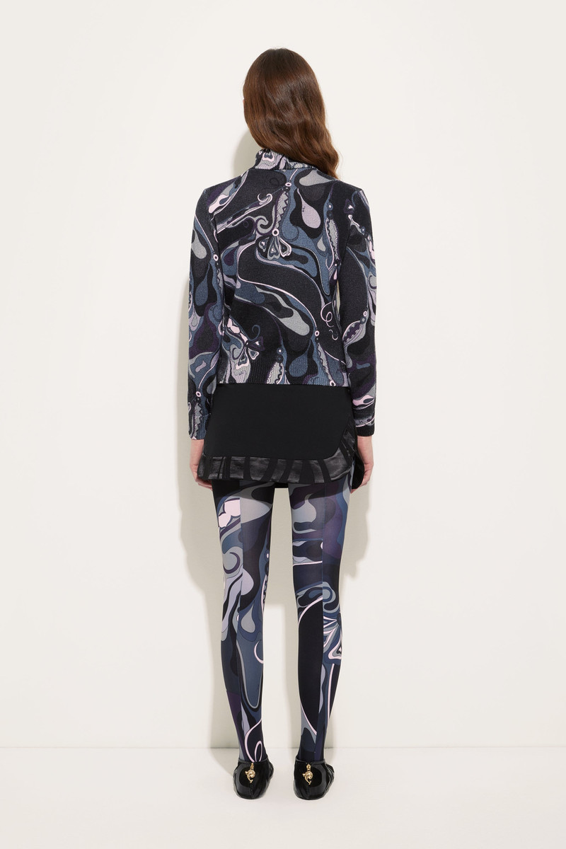 ORCHIDEE PRINT HIGH NECK SWEATER IN WOOL 4