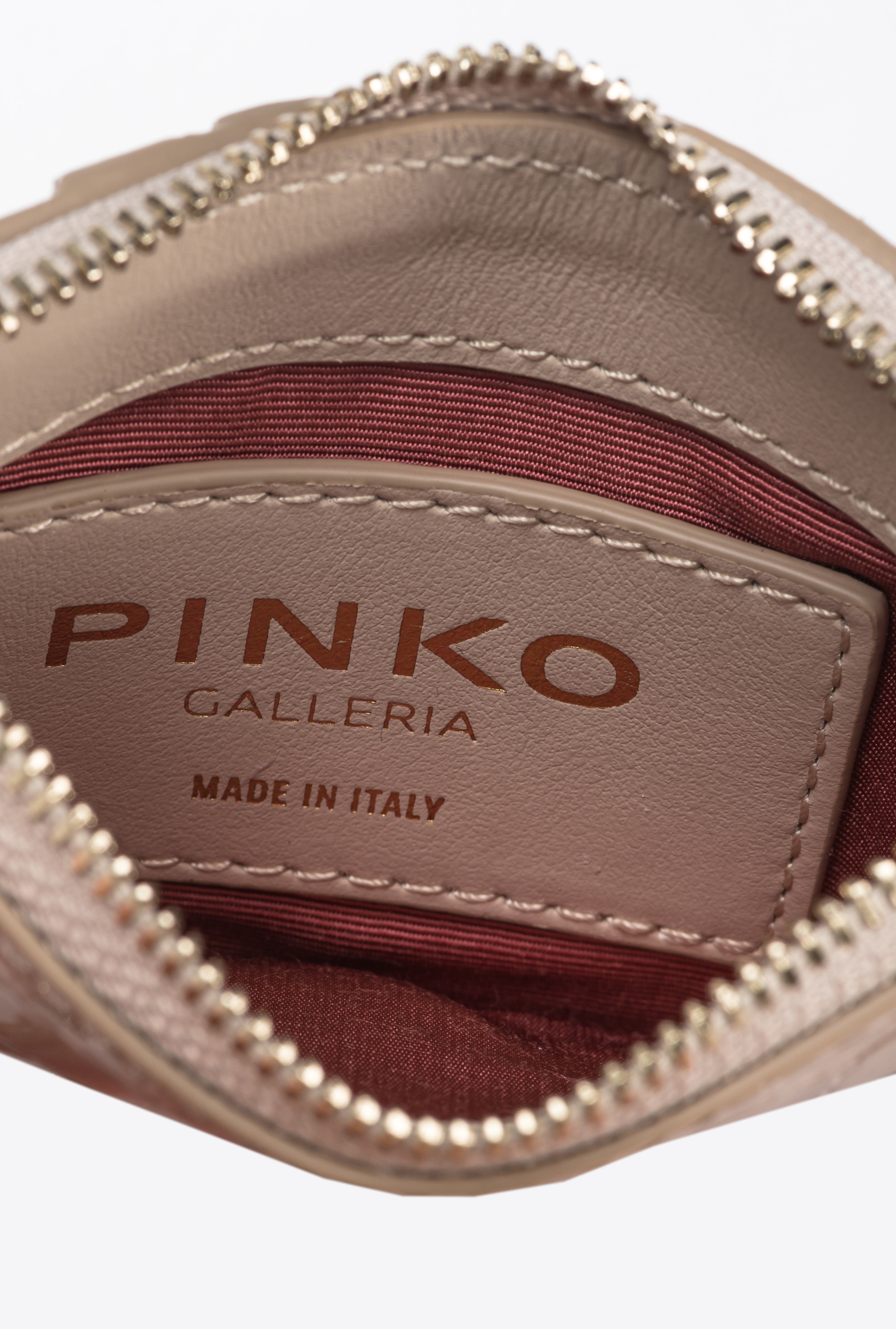PINKO GALLERIA SHINY CROC-PRINT CARD HOLDER - 6