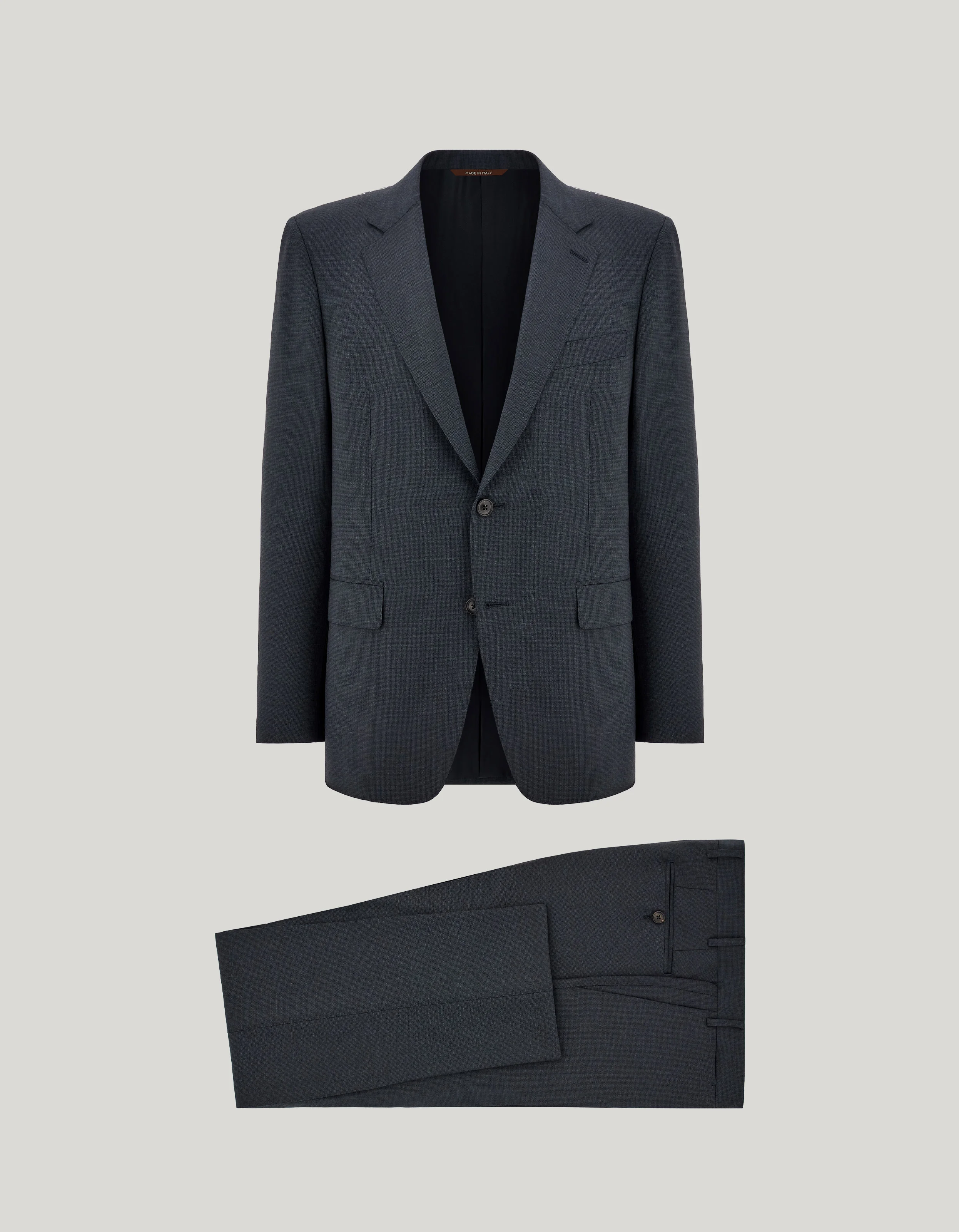 DARK GREEN CANALI IMPECCABILE 150’S WOOL MICRO-PATTERN REGULAR-FIT SUIT - 1