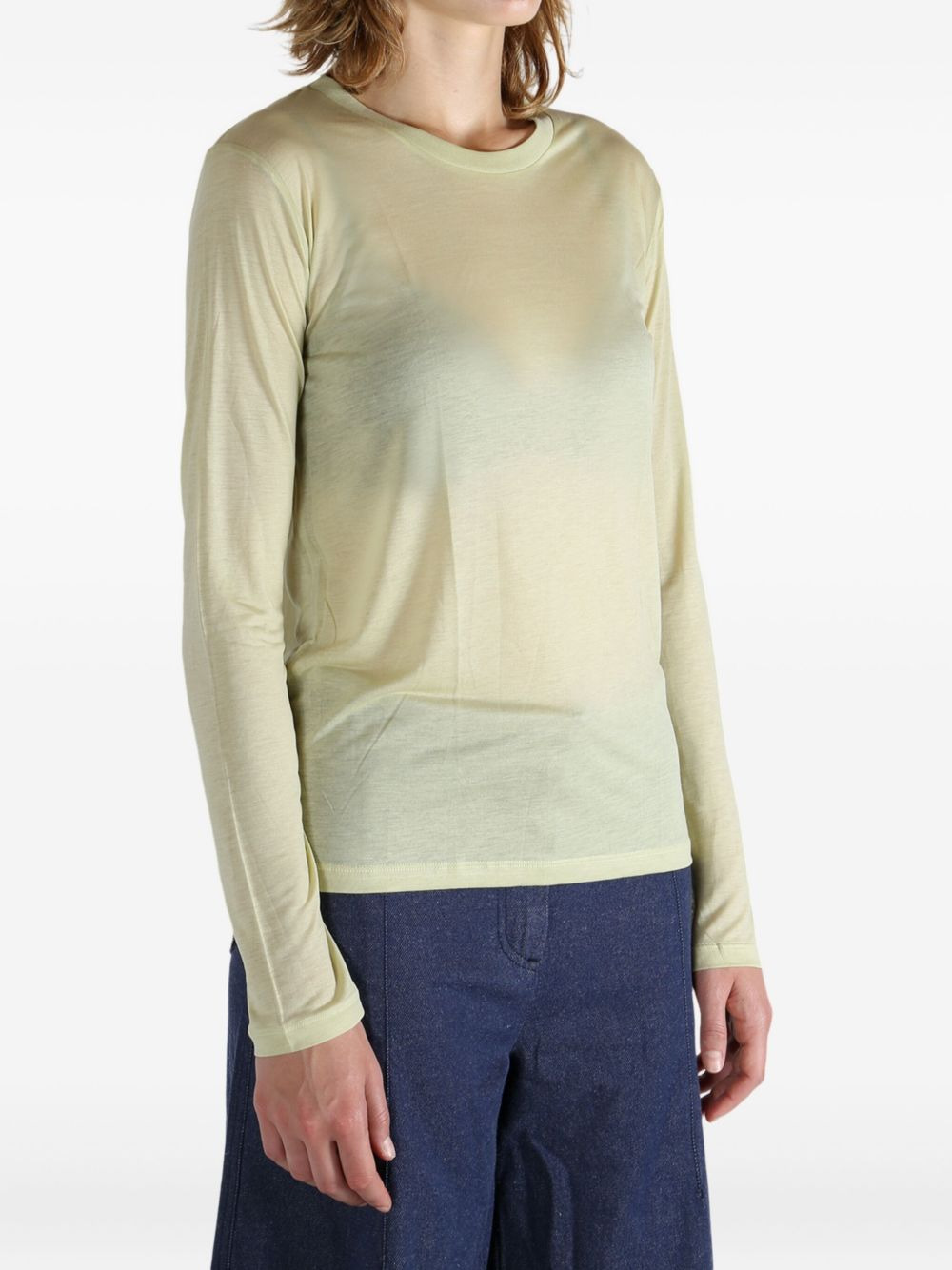 crew-neck long-sleeve top - 3