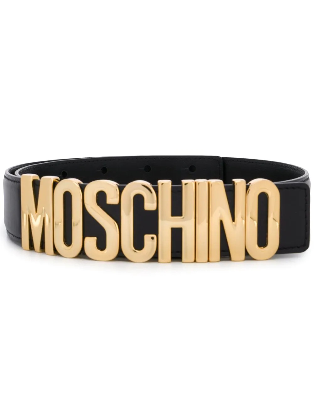 logo belt with gold-tone hardware - 1