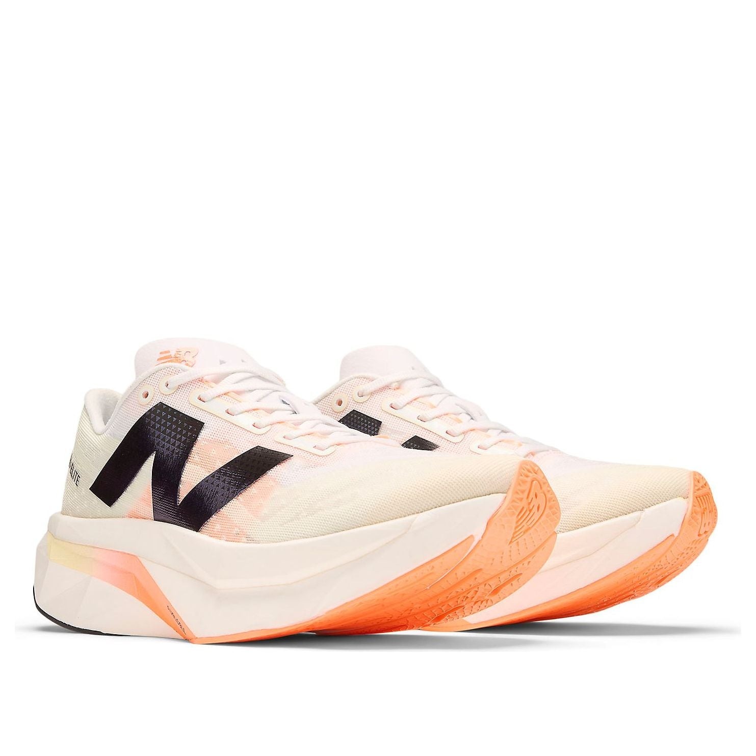 (WMNS) New Balance FuelCell SuperComp Elite v4 'White Angora Hot Mango' WRCELCW4 - 3