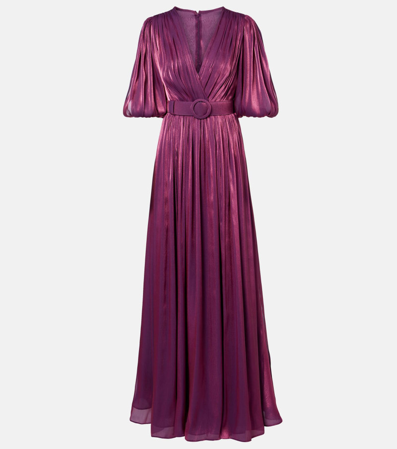 Brennie belted georgette gown 1