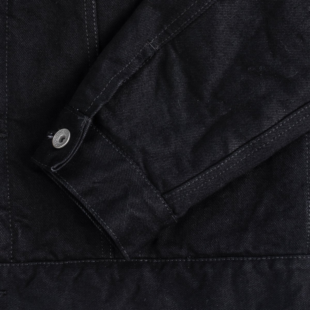 IHJ-116-BLK 14oz Selvedge Denim Fleece Lined Modified Type III Jacket - Black - 9