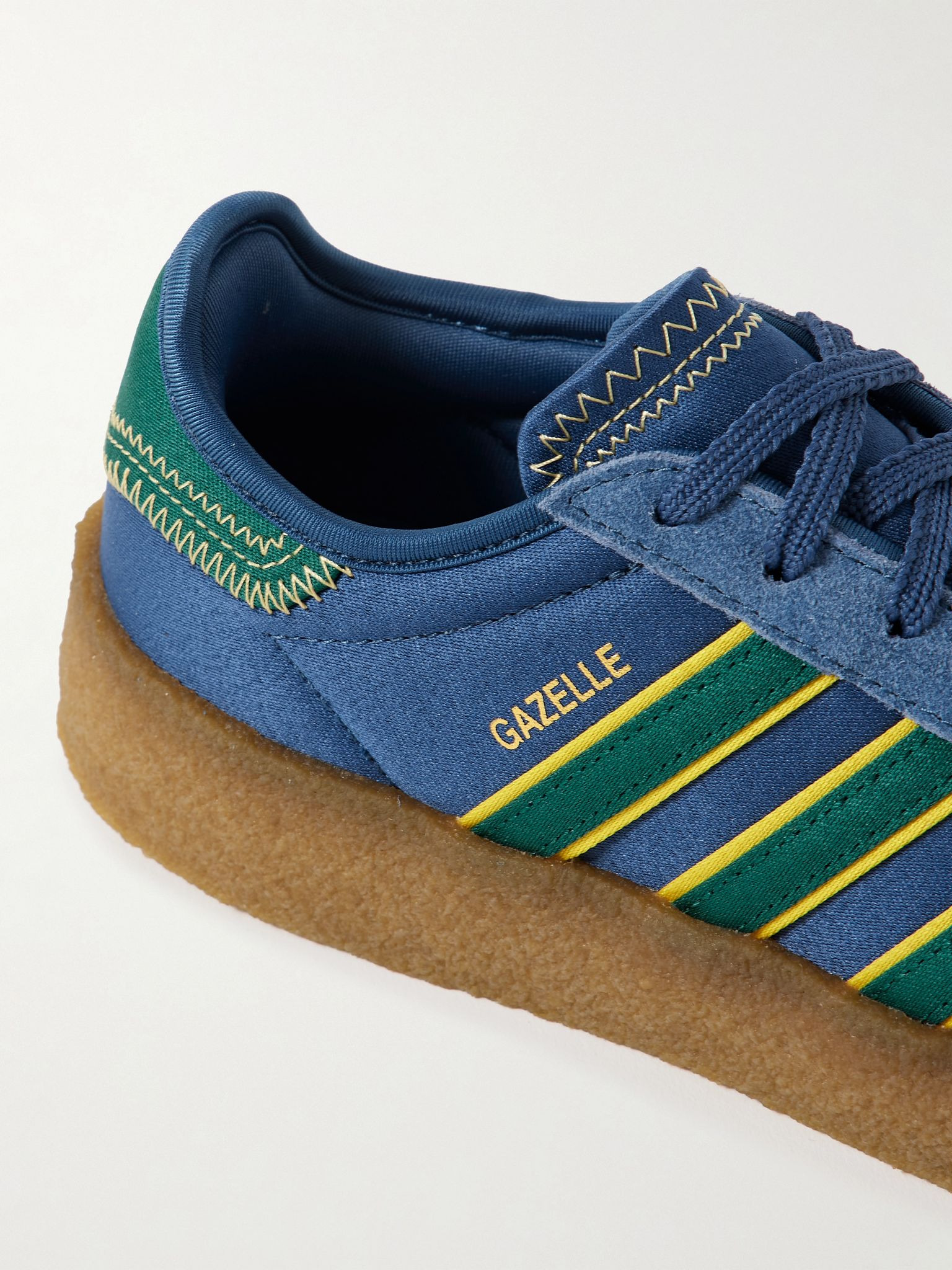 + CLOT Gazelle suede-trimmed scuba sneakers Navy - 4