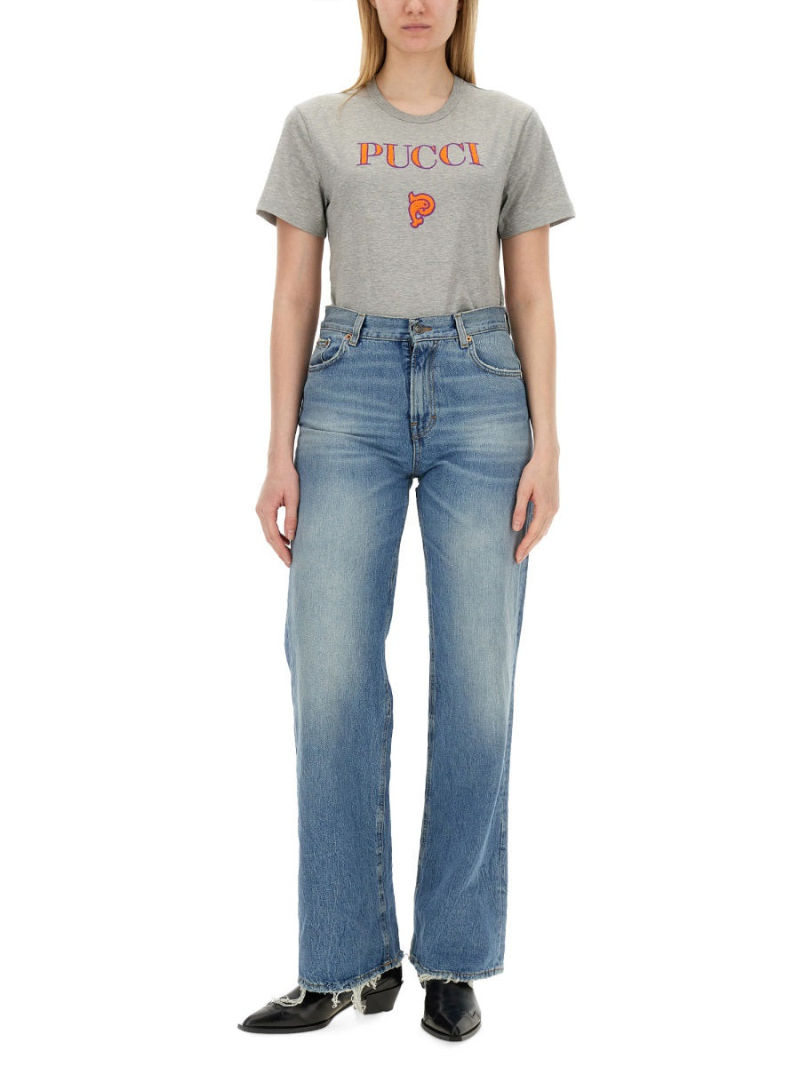 Pucci Women T-Shirt With Logo - 2