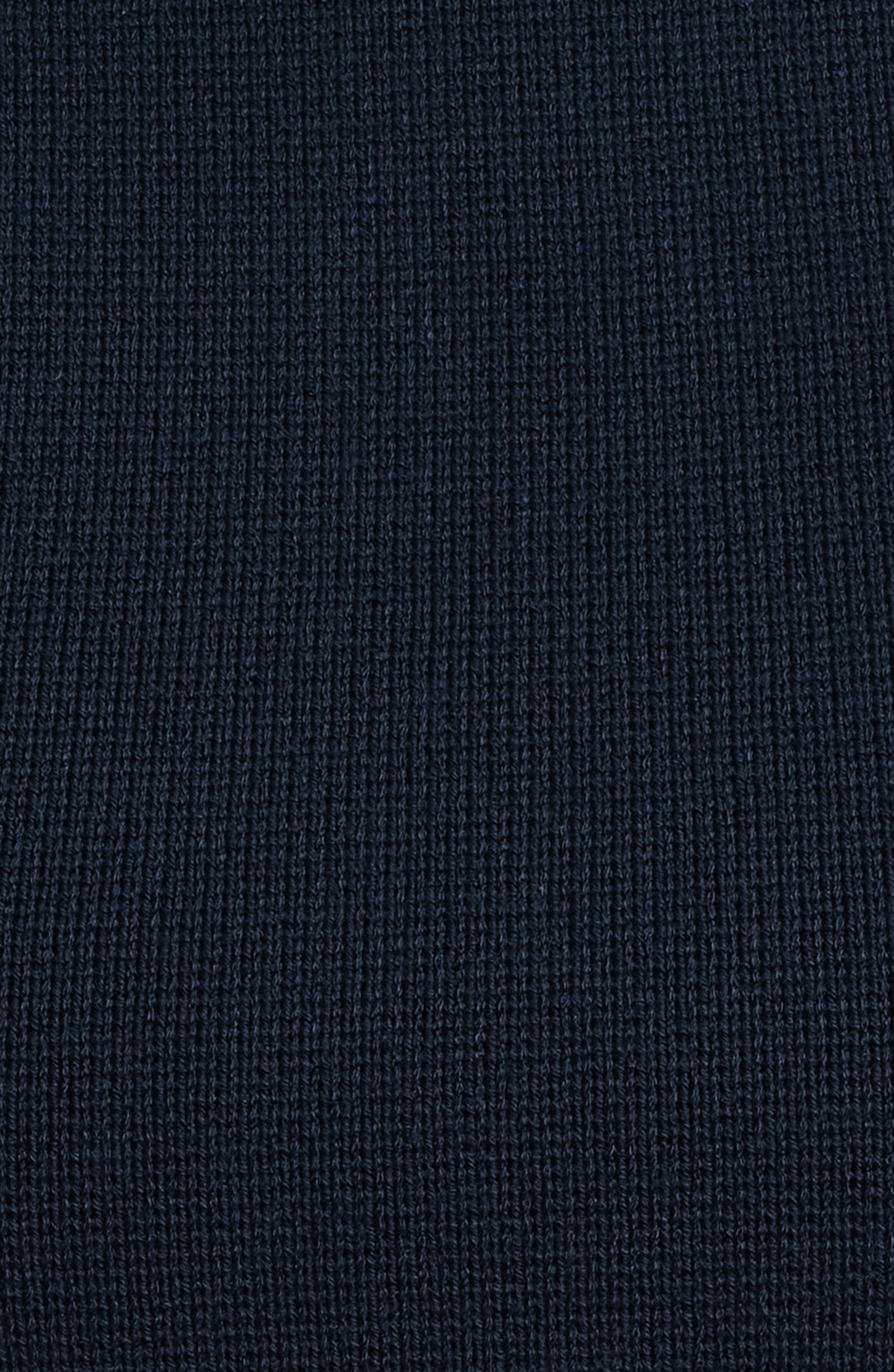 BOSS Farmera Zip Back Virgin Wool Top in Dark Blue at Nordstrom - 6