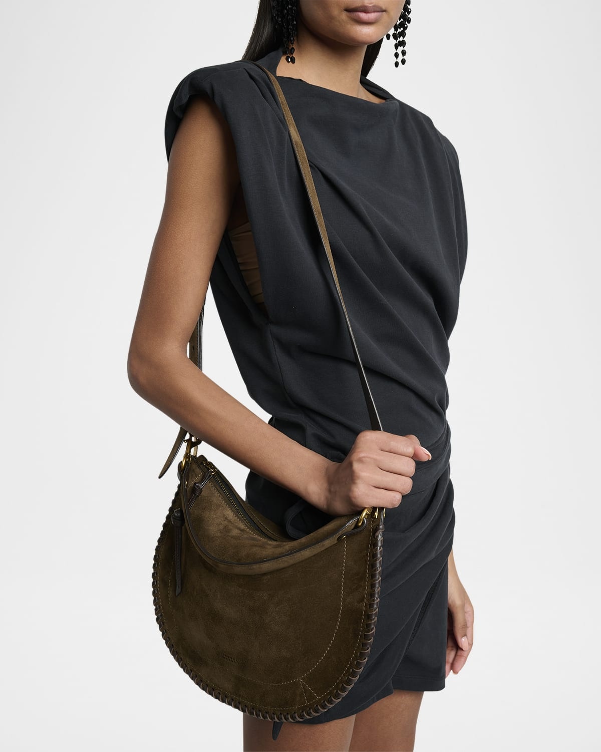 Oskan Braided Suede Shoulder Bag - 2