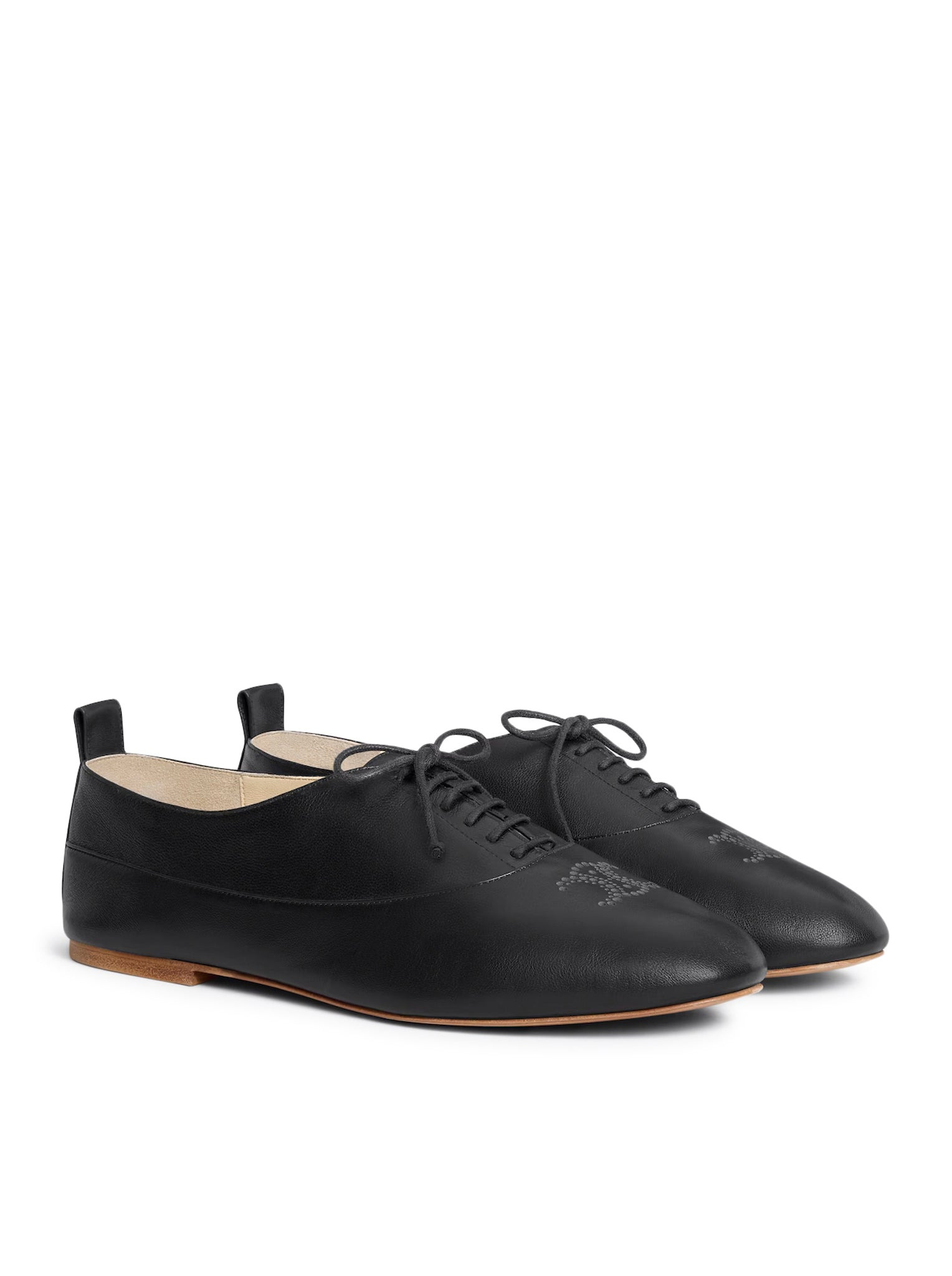 LISE WITH PERFORATED DETAIL TRIOMPHE RICHELIEU IN LEATHER - 2
