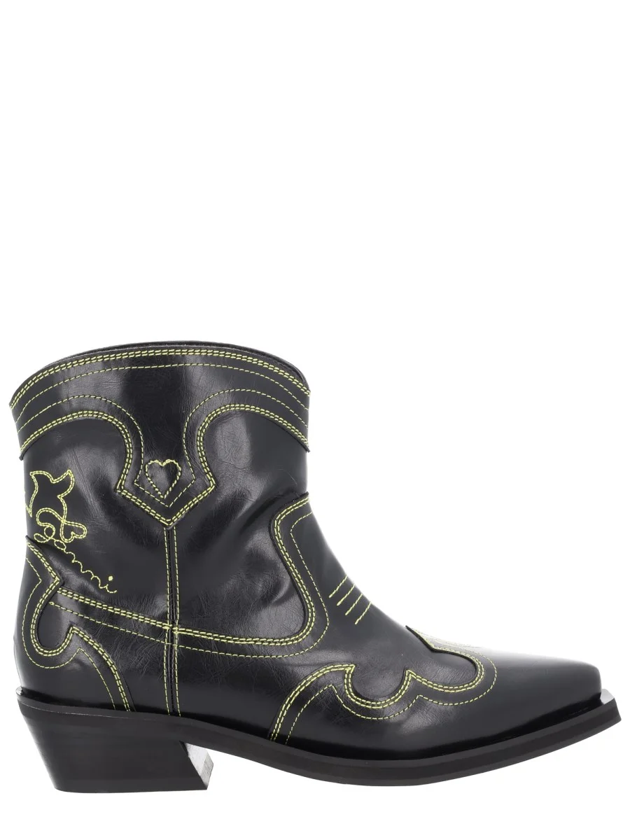 LOW SHAFT BOOT WITH EMBROIDERY - 1