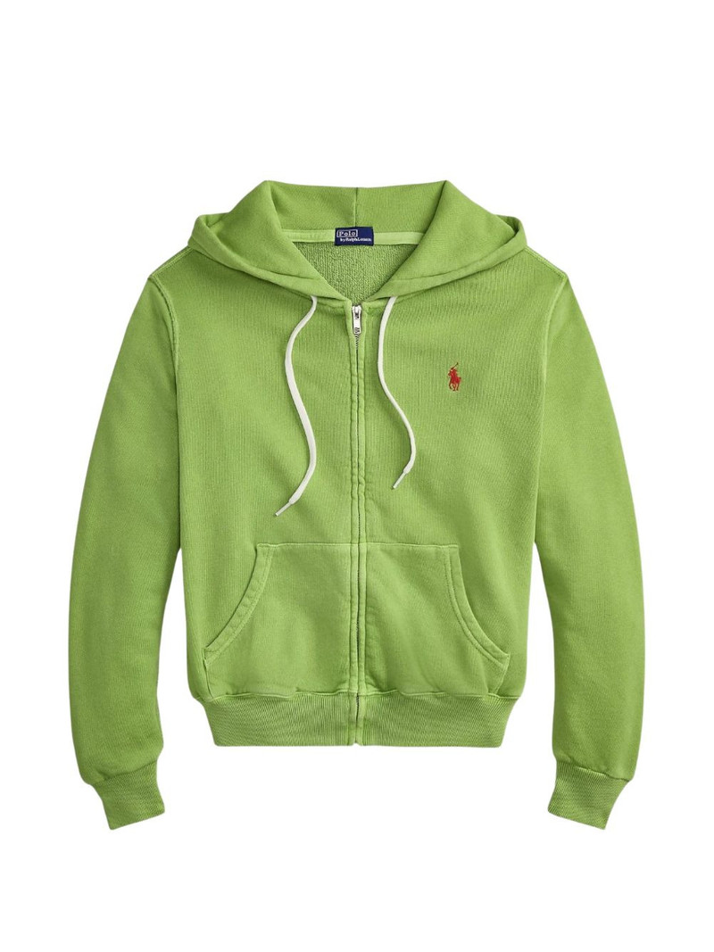 logo-embroidered hoodie 1
