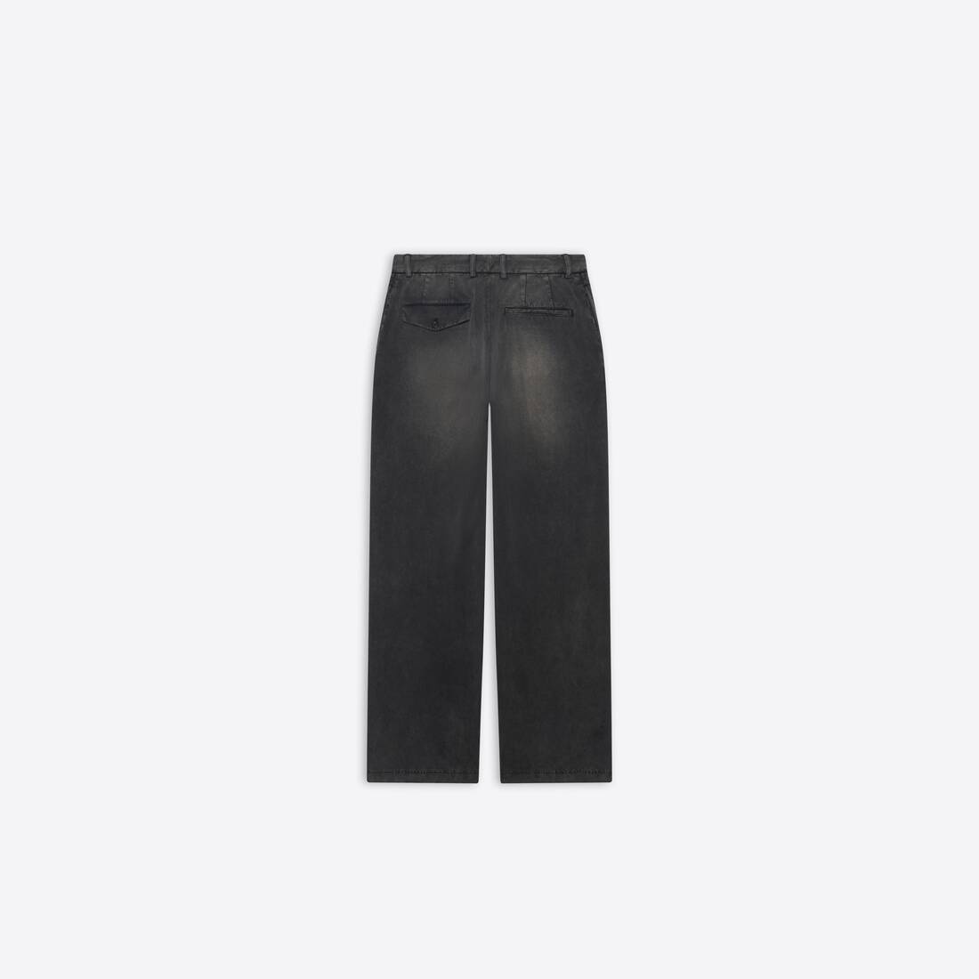 Men's Slim Worn-out Pants in Black - 2