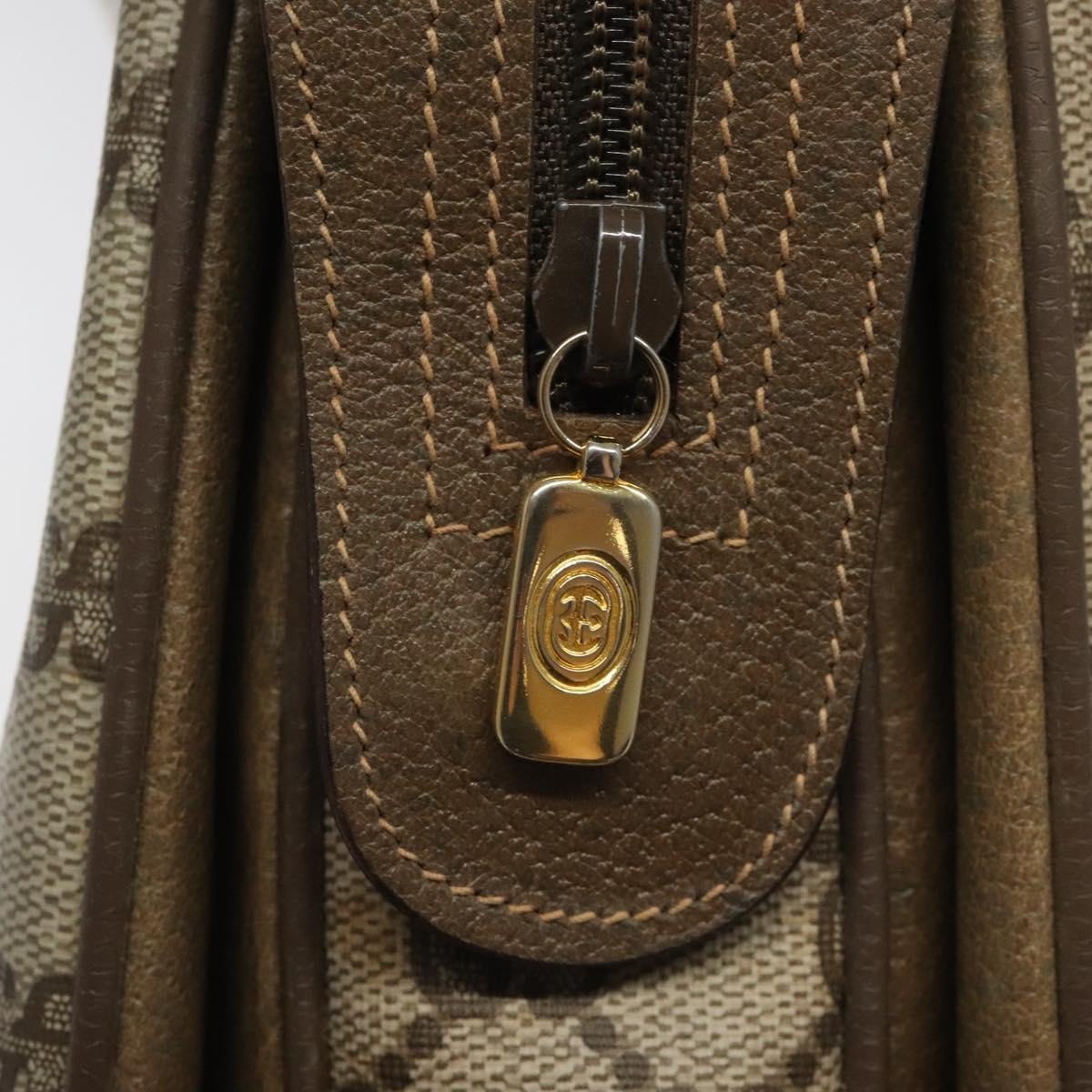 GUCCI GG Supreme Web Sherry Line Hand Bag Pvc Beige Gold 41 02 079 - 9