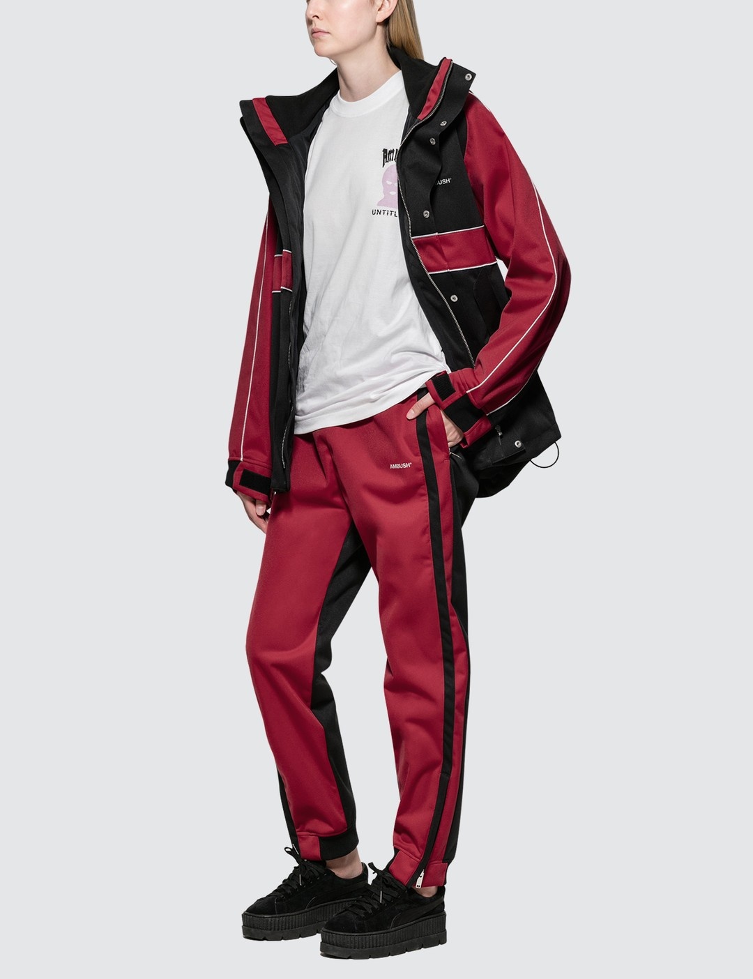 LAYERED TRACK PANTS - 4