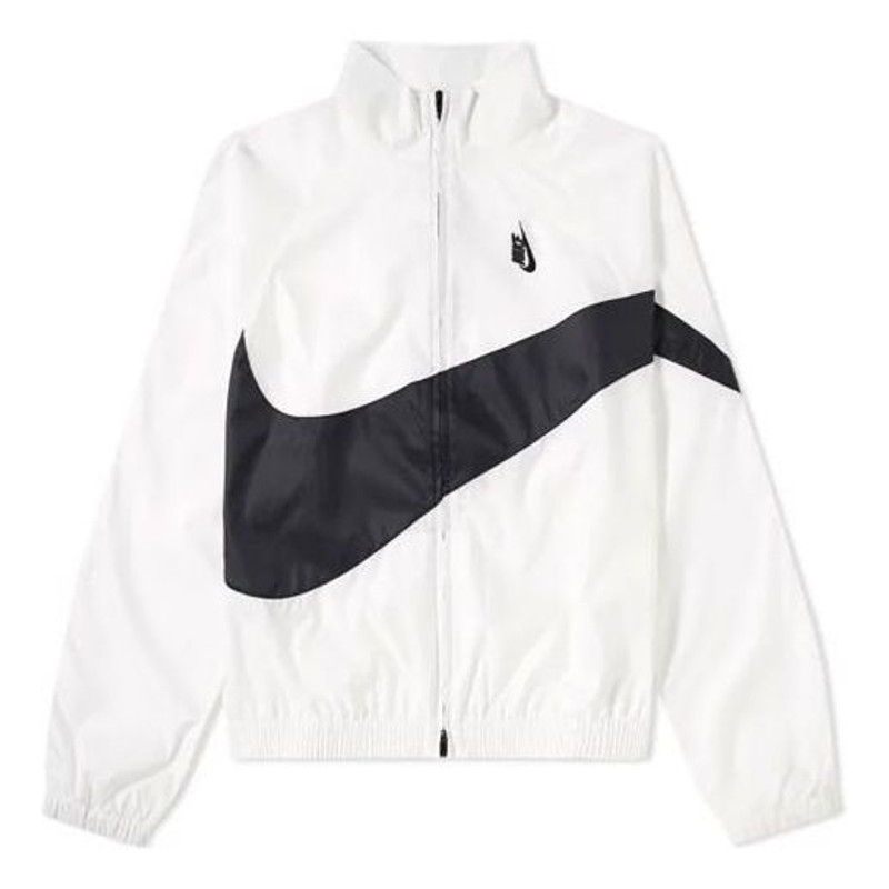 Nike Lab Heritage Jacket White Black BIG SWOOSH 'Black White' AA1569-100 - 1