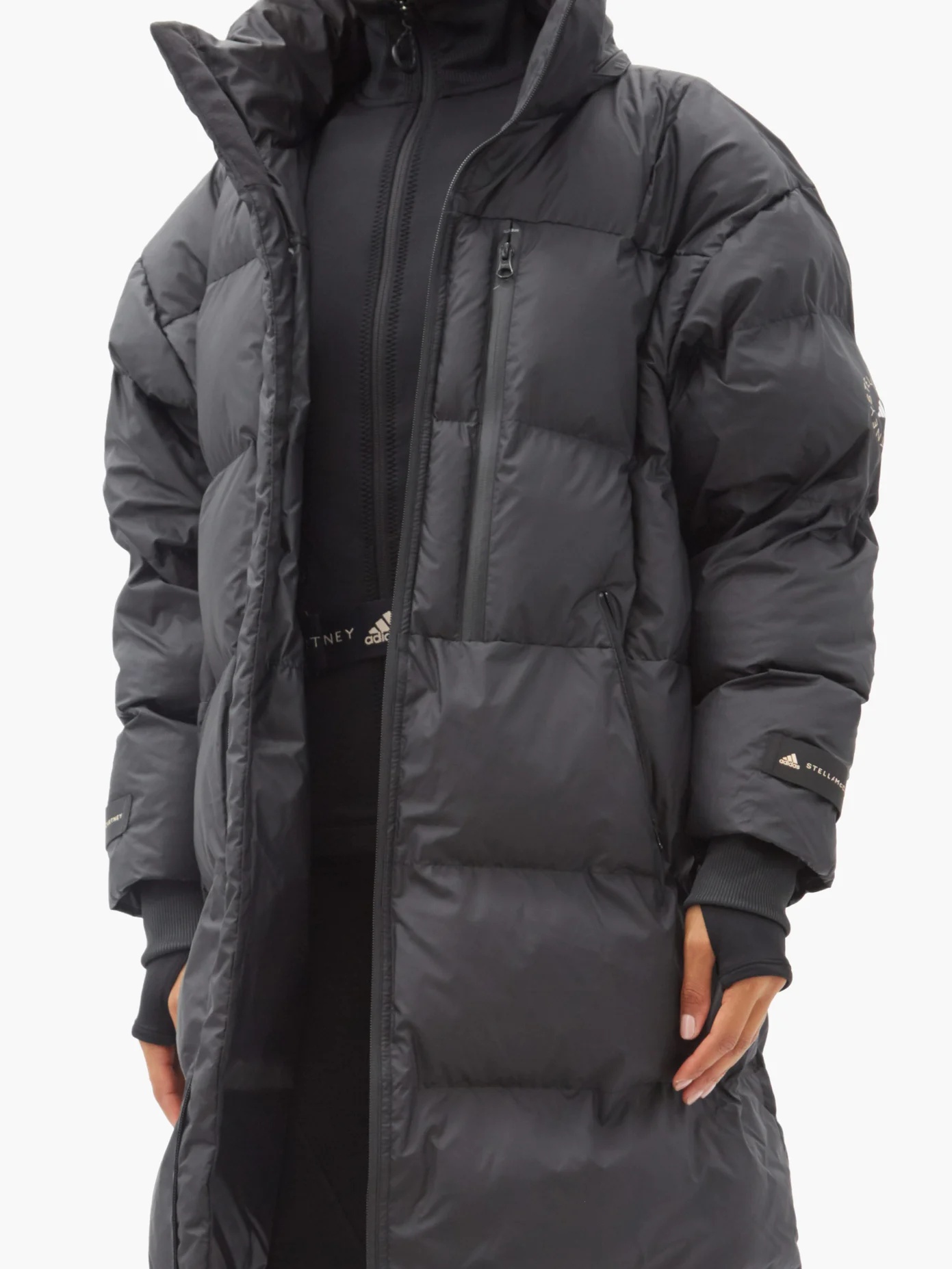 Oversized hooded quilted recycled-shell coat - 6