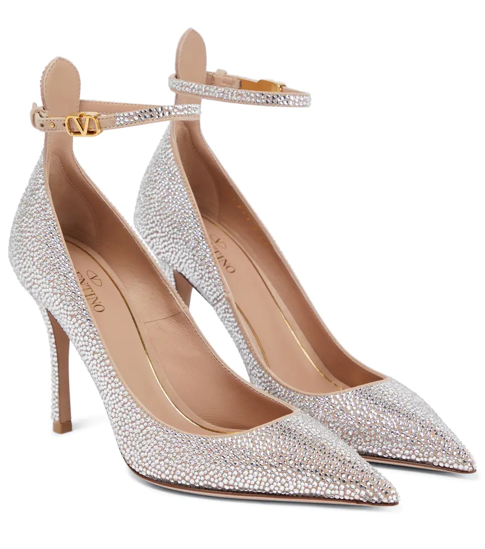 Tan-Go embellished leather pumps - 1