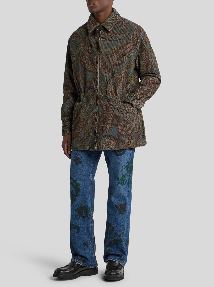 VELVET JACKET WITH PAISLEY PRINT - 3