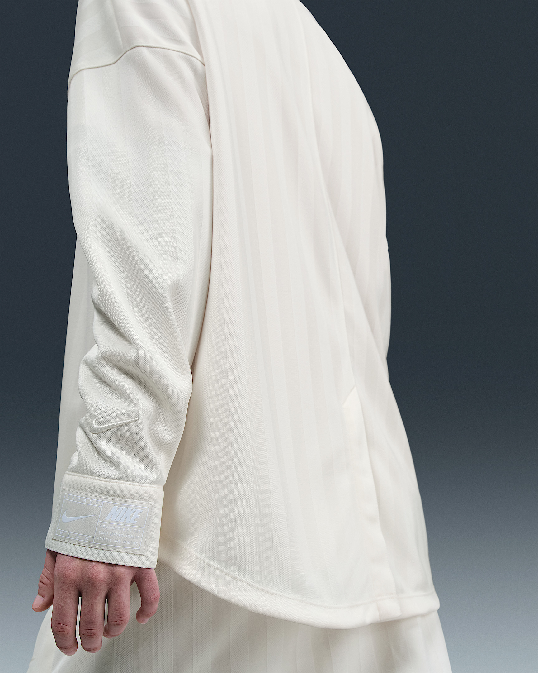 Nike Sportswear Women's Oversized Jacquard Striped Button-Down Shirt - 2