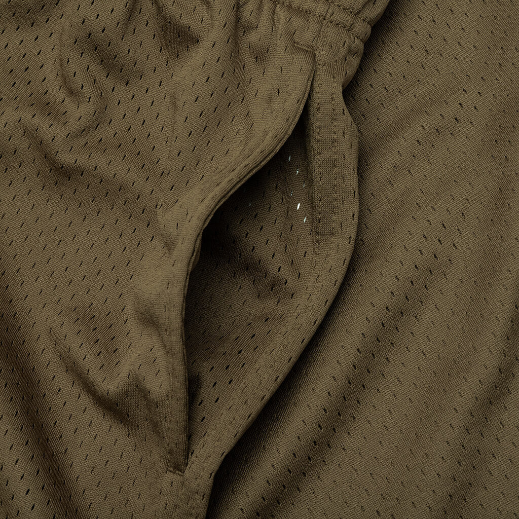 MESH BASIC SHORTS - OLIVE - 3