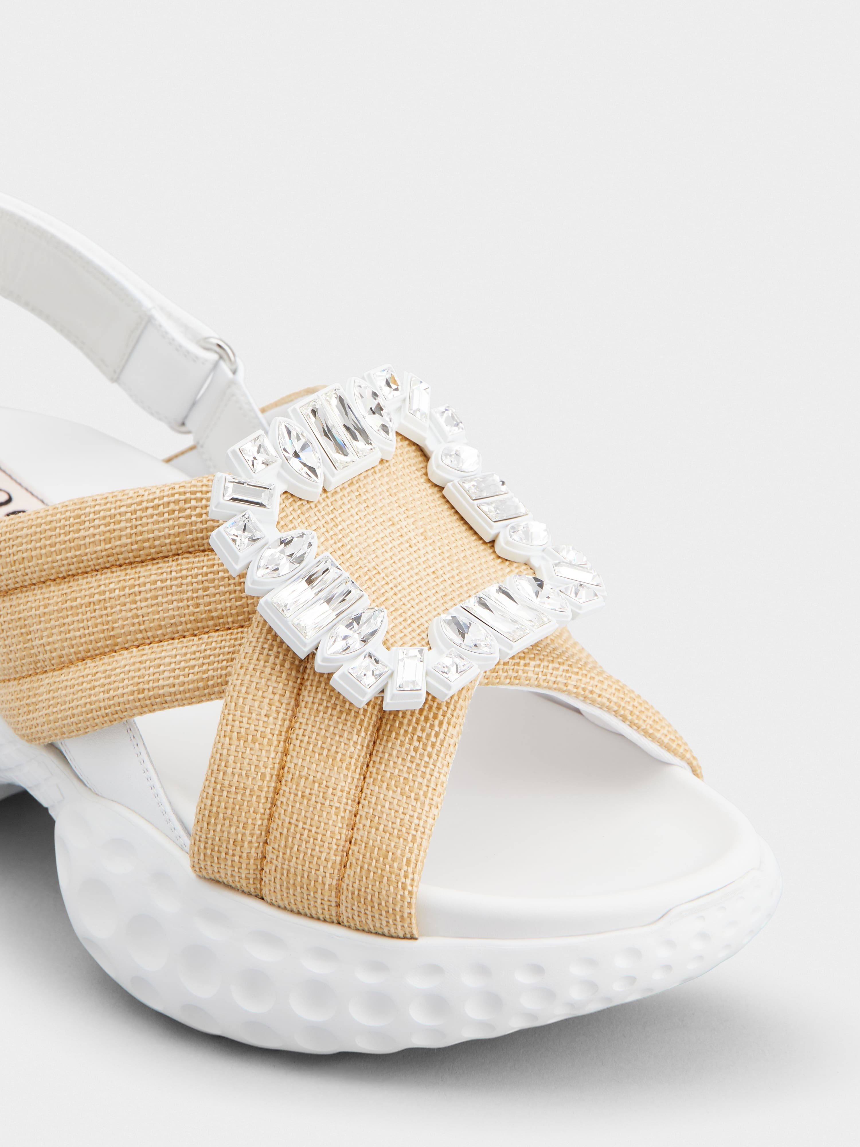 Viv' Run Light Strass Buckle Sandals in Fabric - 3