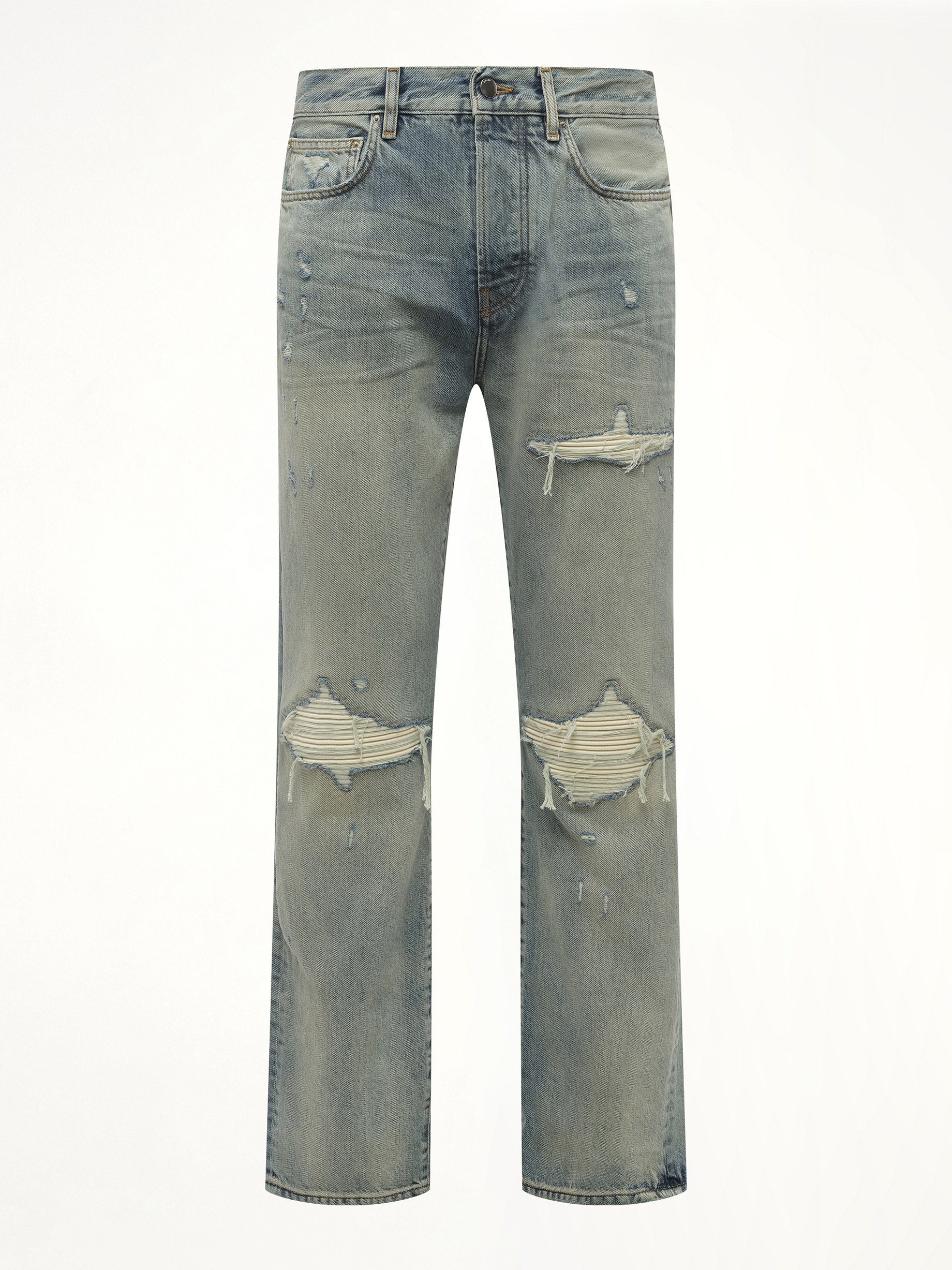 Suede Straight MX1 Jeans in Antique Indigo - 2