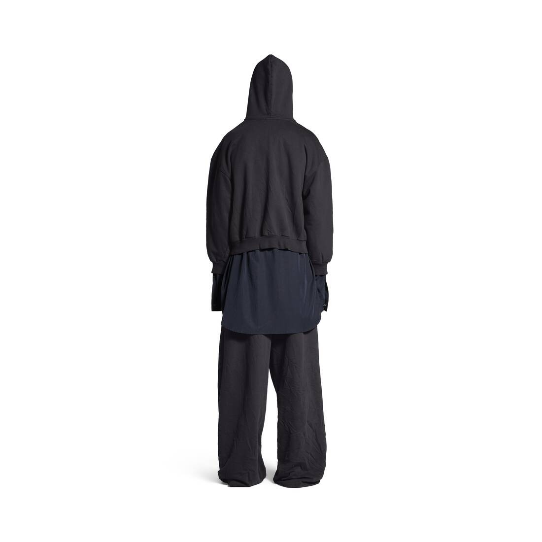 BALENCIAGA Men's Ebay Zip-up Hoodie Regular Fit in Black