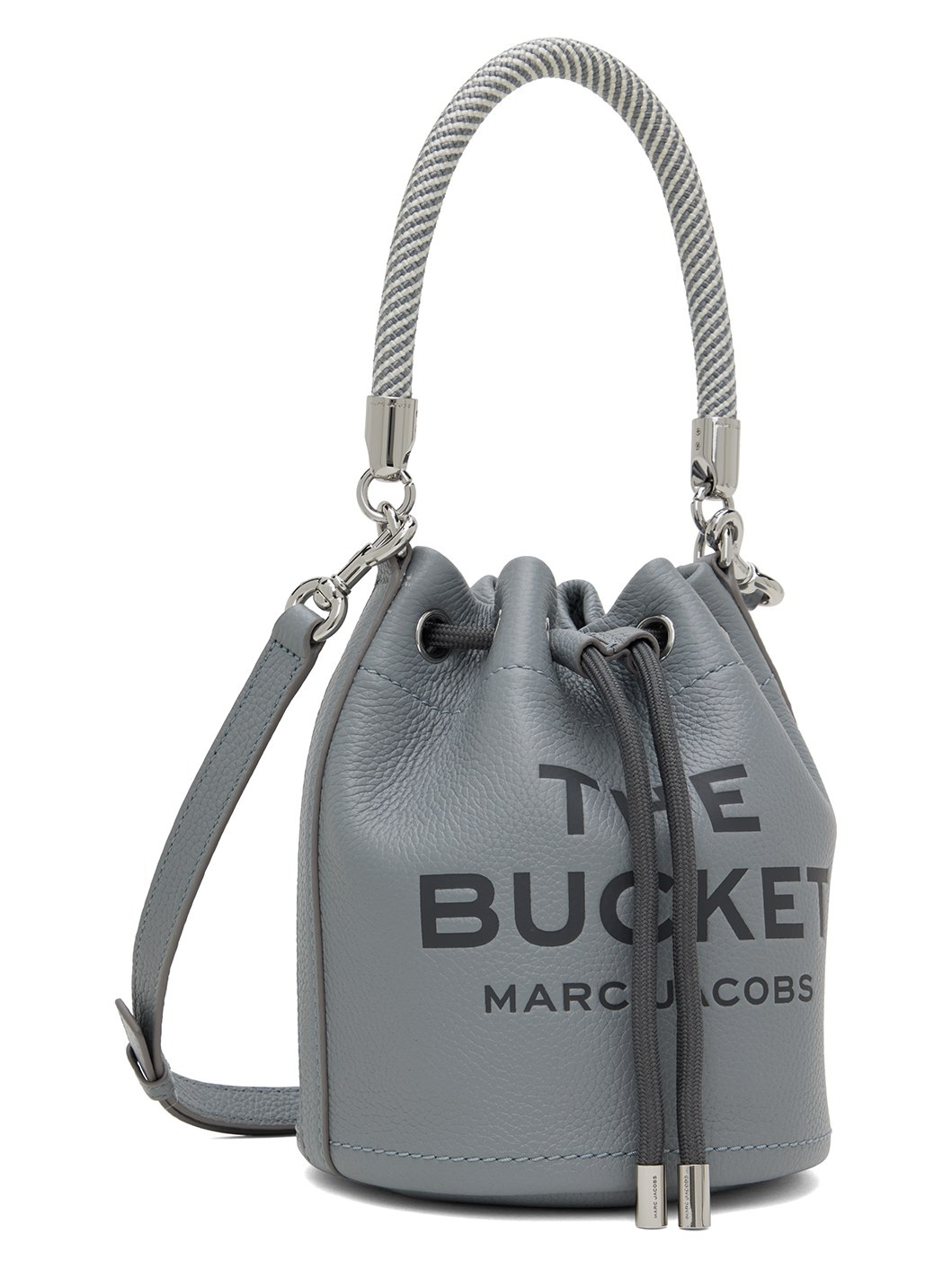 Gray 'The Leather Bucket' Bag - 2