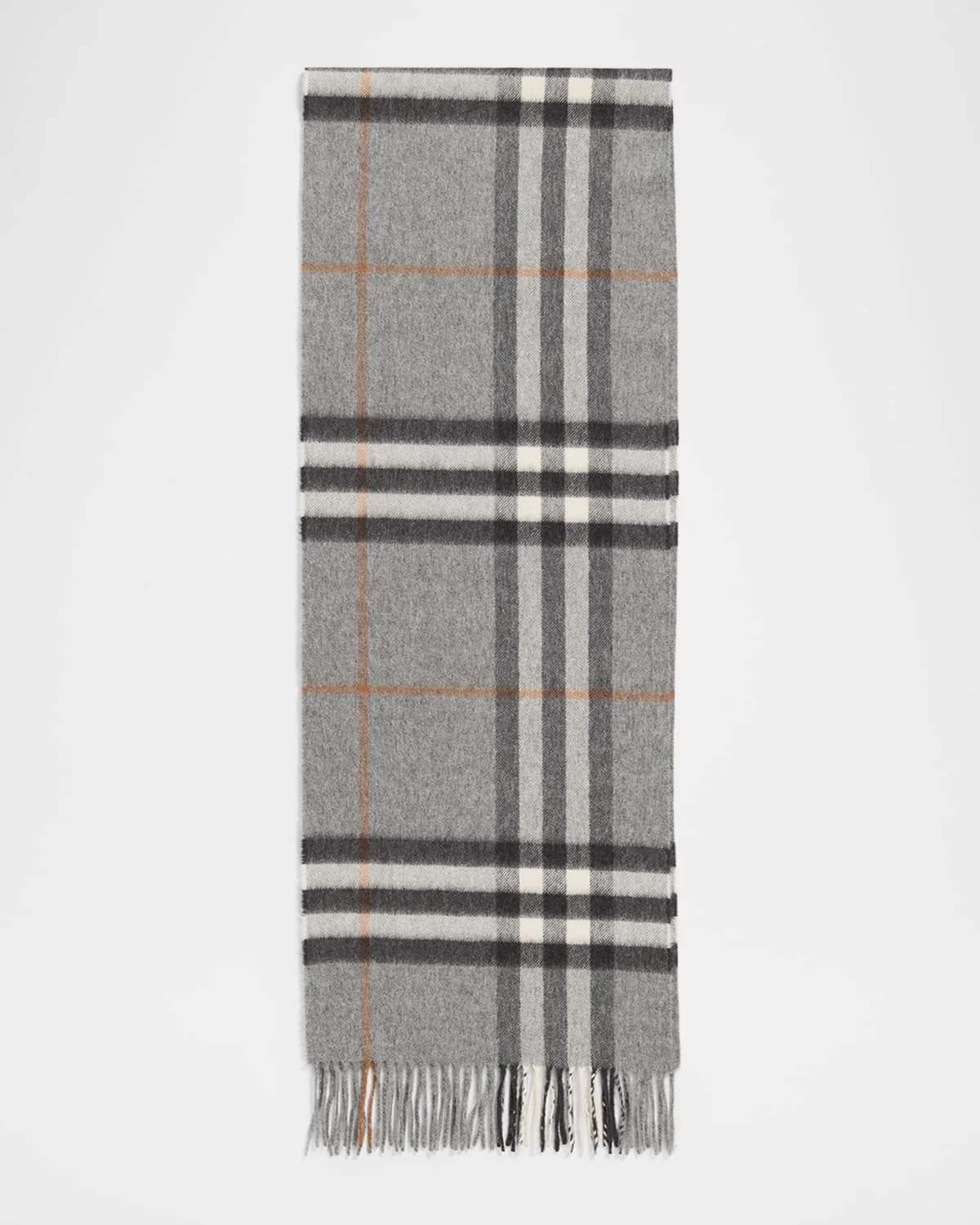 Men's Contrast Check Cashmere Scarf - 1