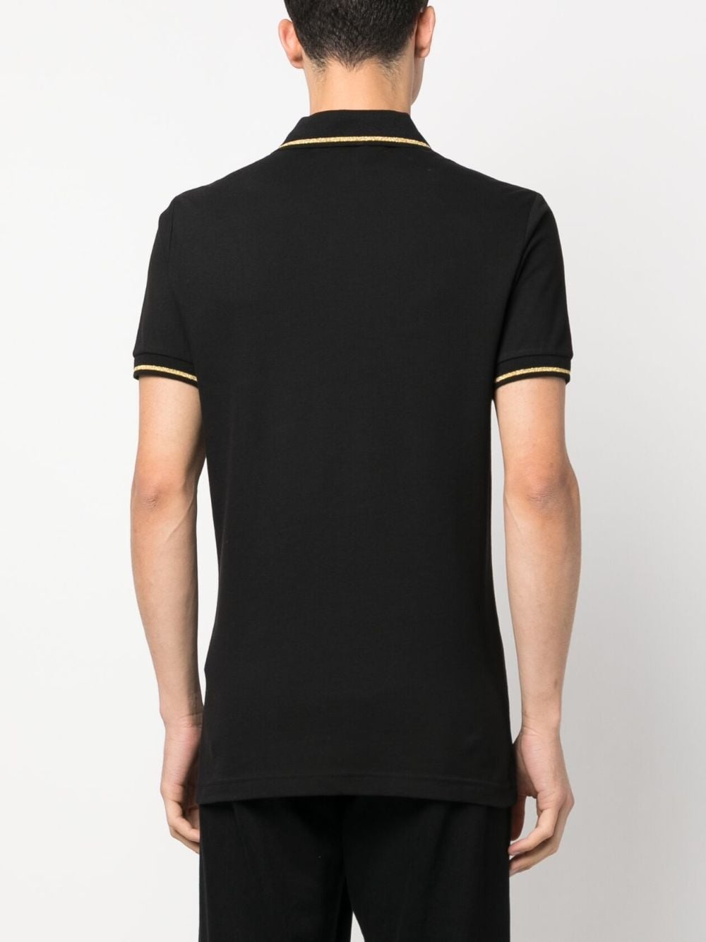 logo-embroidered cotton polo shirt - 4