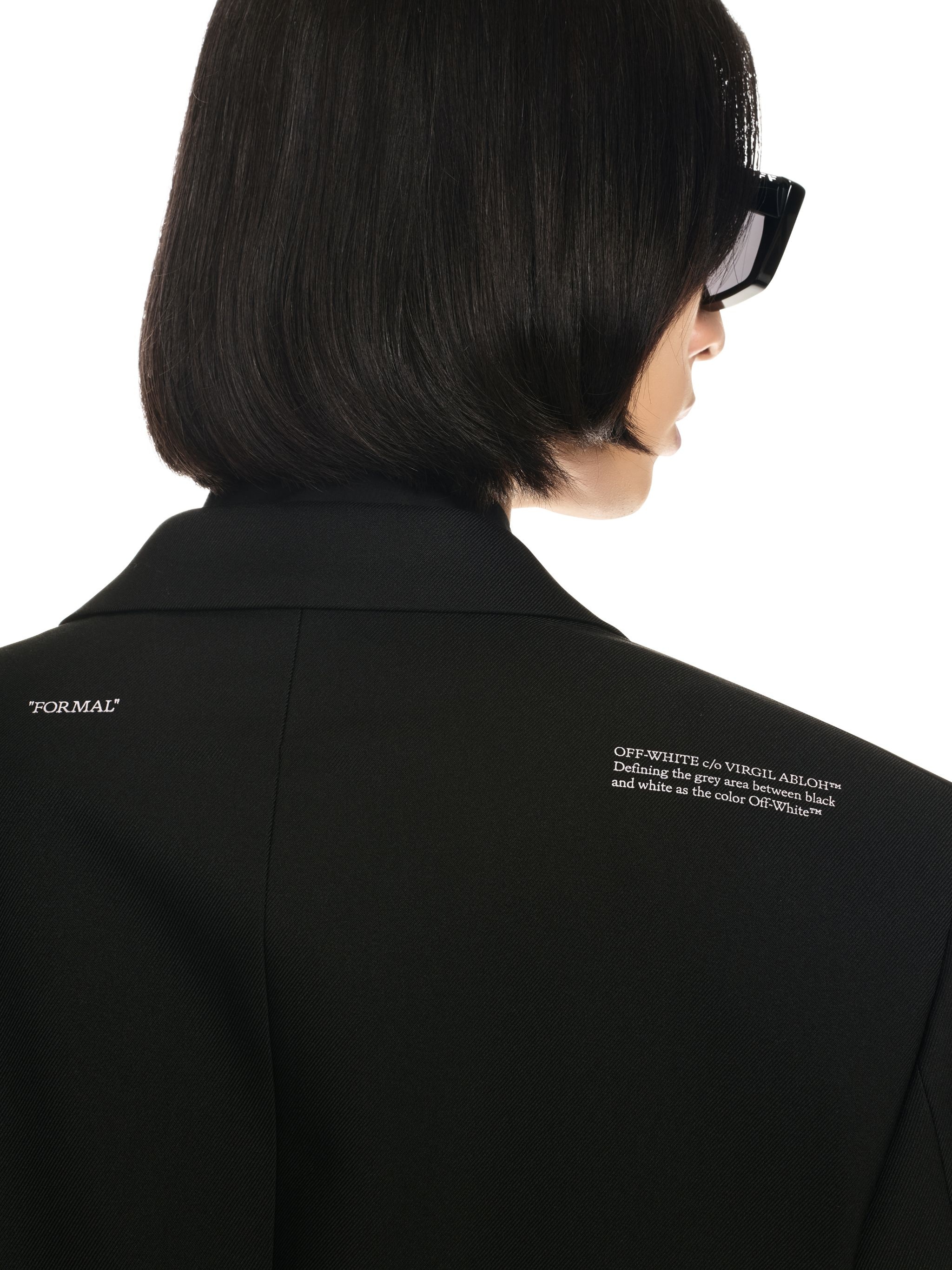 Black/white Drill Slim Jacket - 3