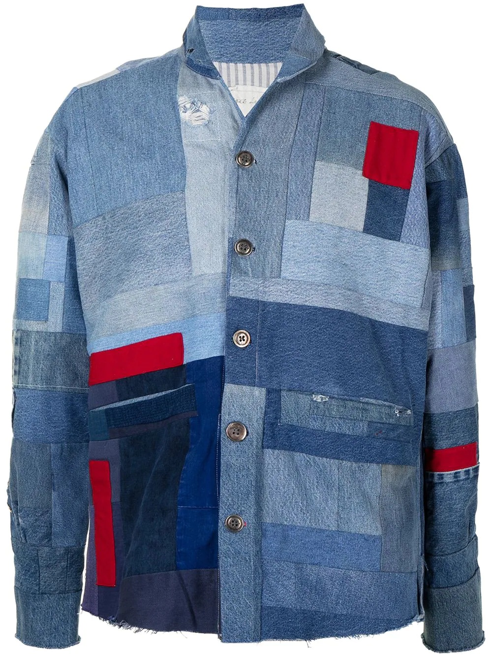 patchwork denim jacket - 1