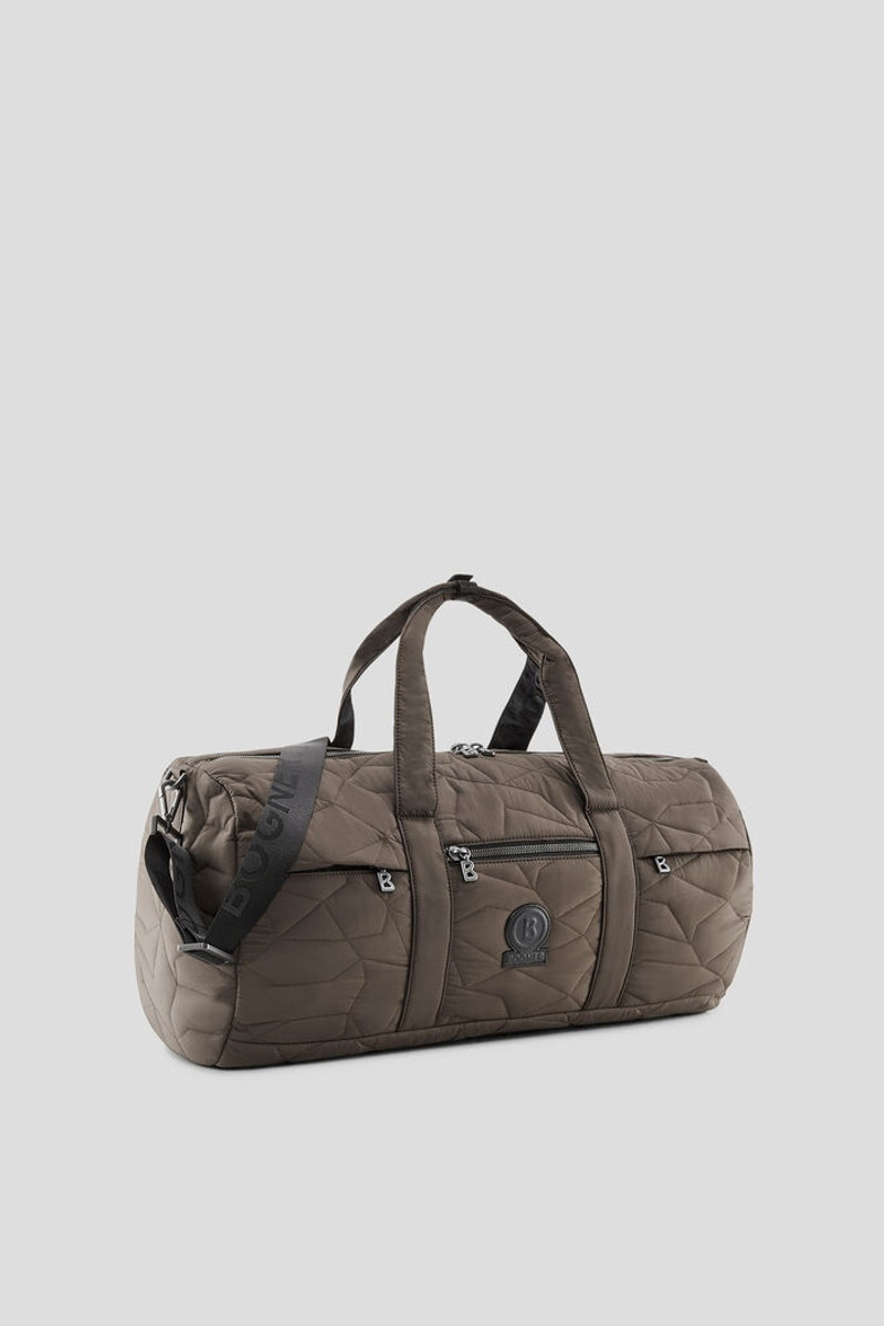 BOGNER Lio Bavarian wool weekender bag in Khaki outlook