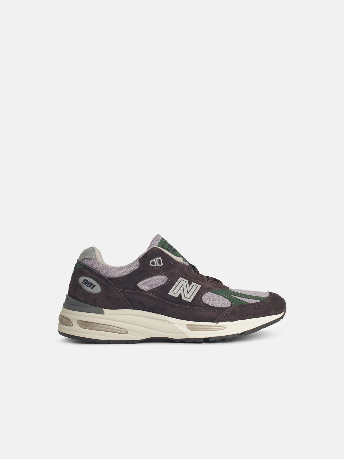 '991' GREEN SUEDE BLEND SNEAKERS - 1