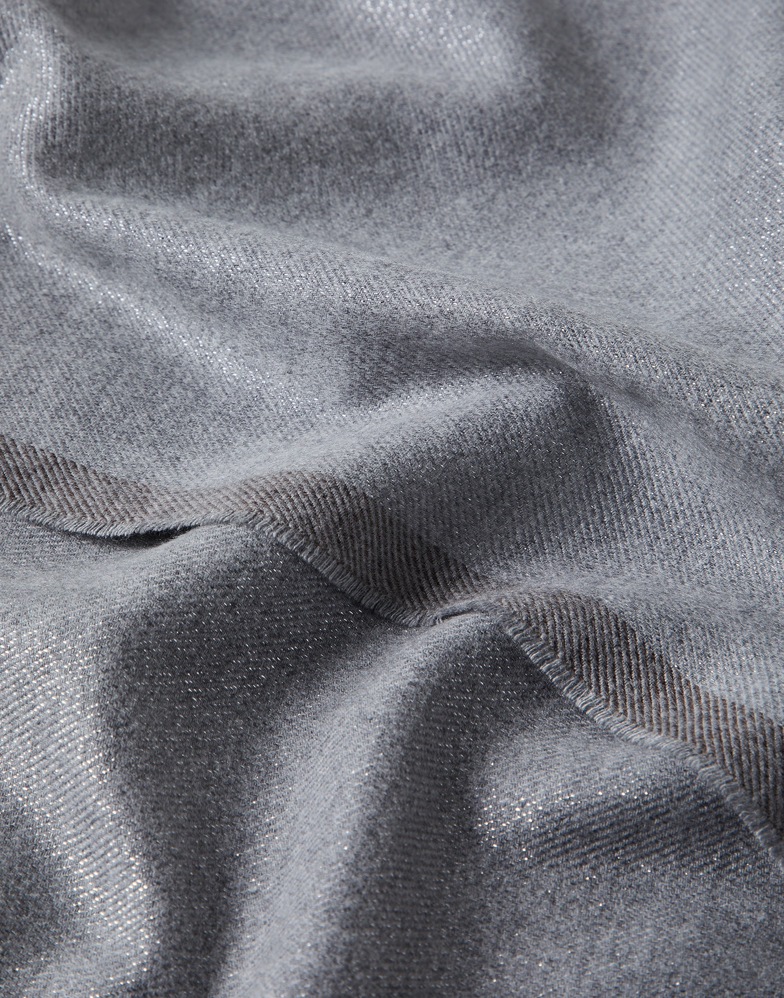 Sparkling silk scarf with fringe - 3