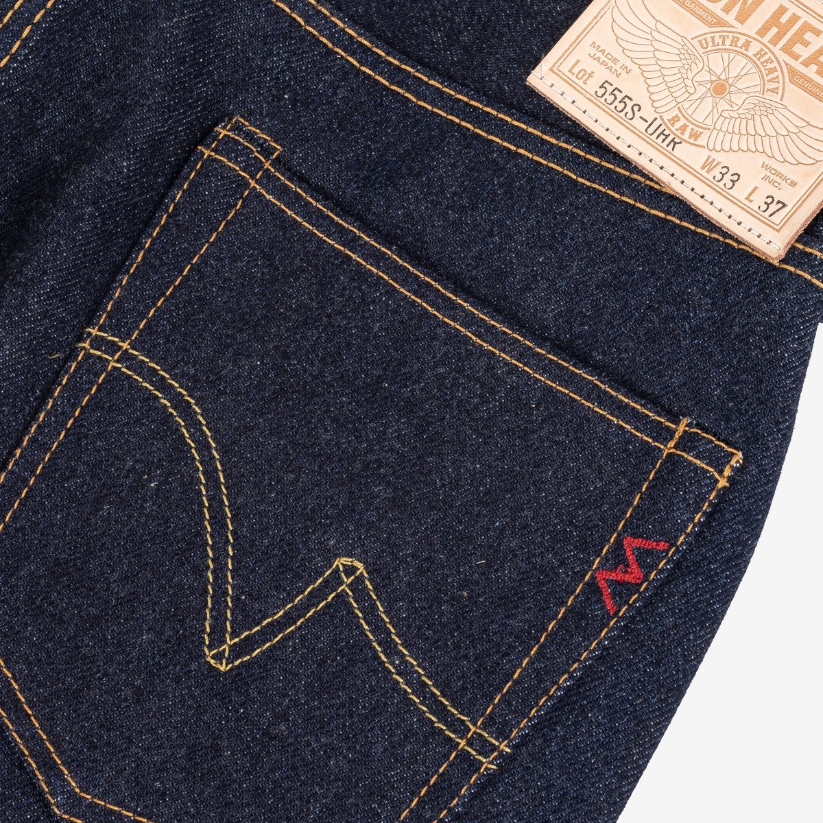 IH-555S-UHR 21/23oz Ultra Heavy Raw Selvedge Denim Super Slim Cut Jeans - Indigo - 14